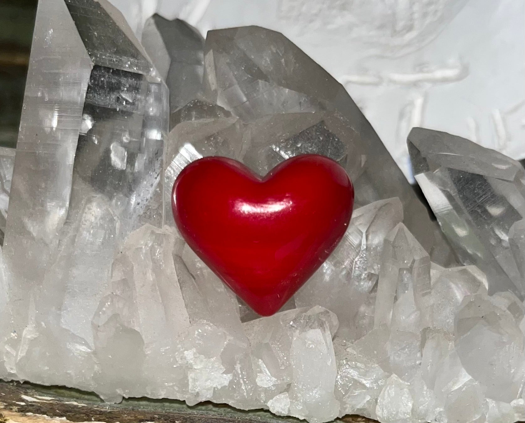 Tiny Red Glass Hearts