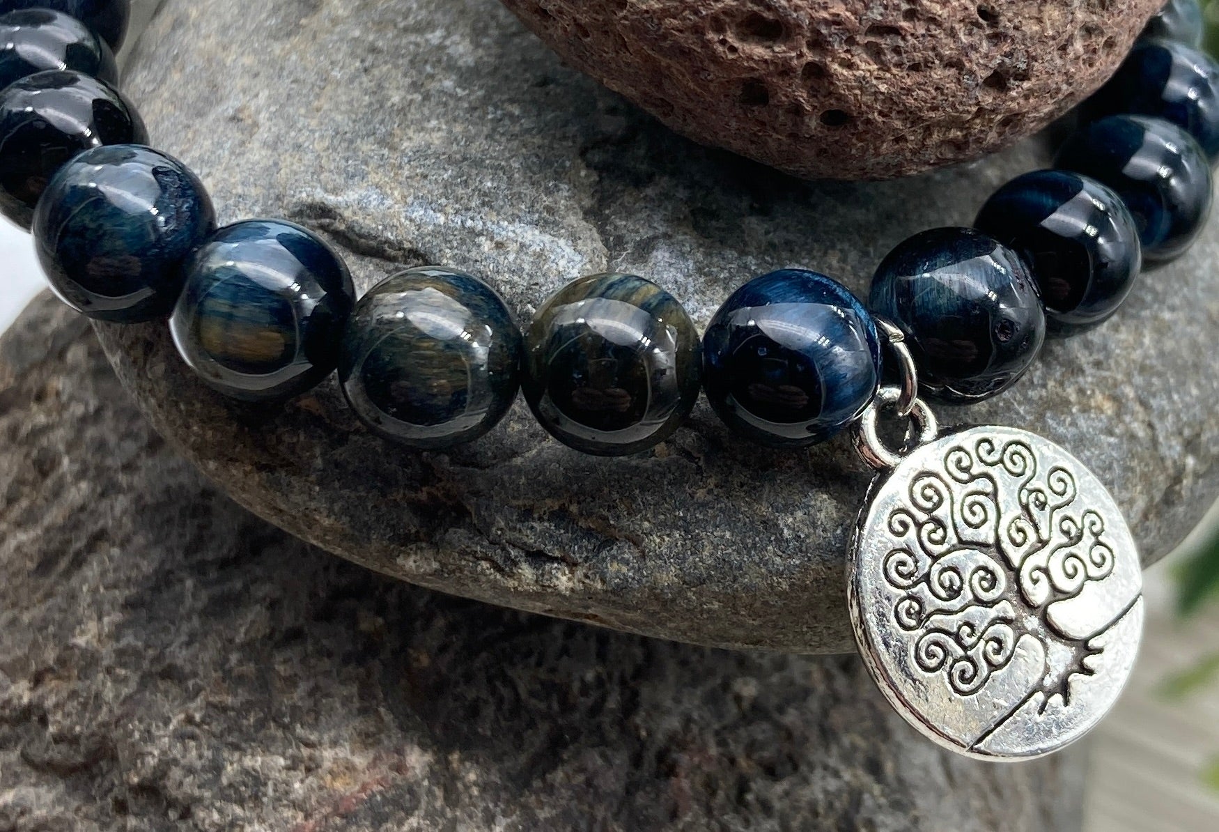OPPORTUNITY | CALMING | COURAGE – BLUE TIGER EYE BRACELET