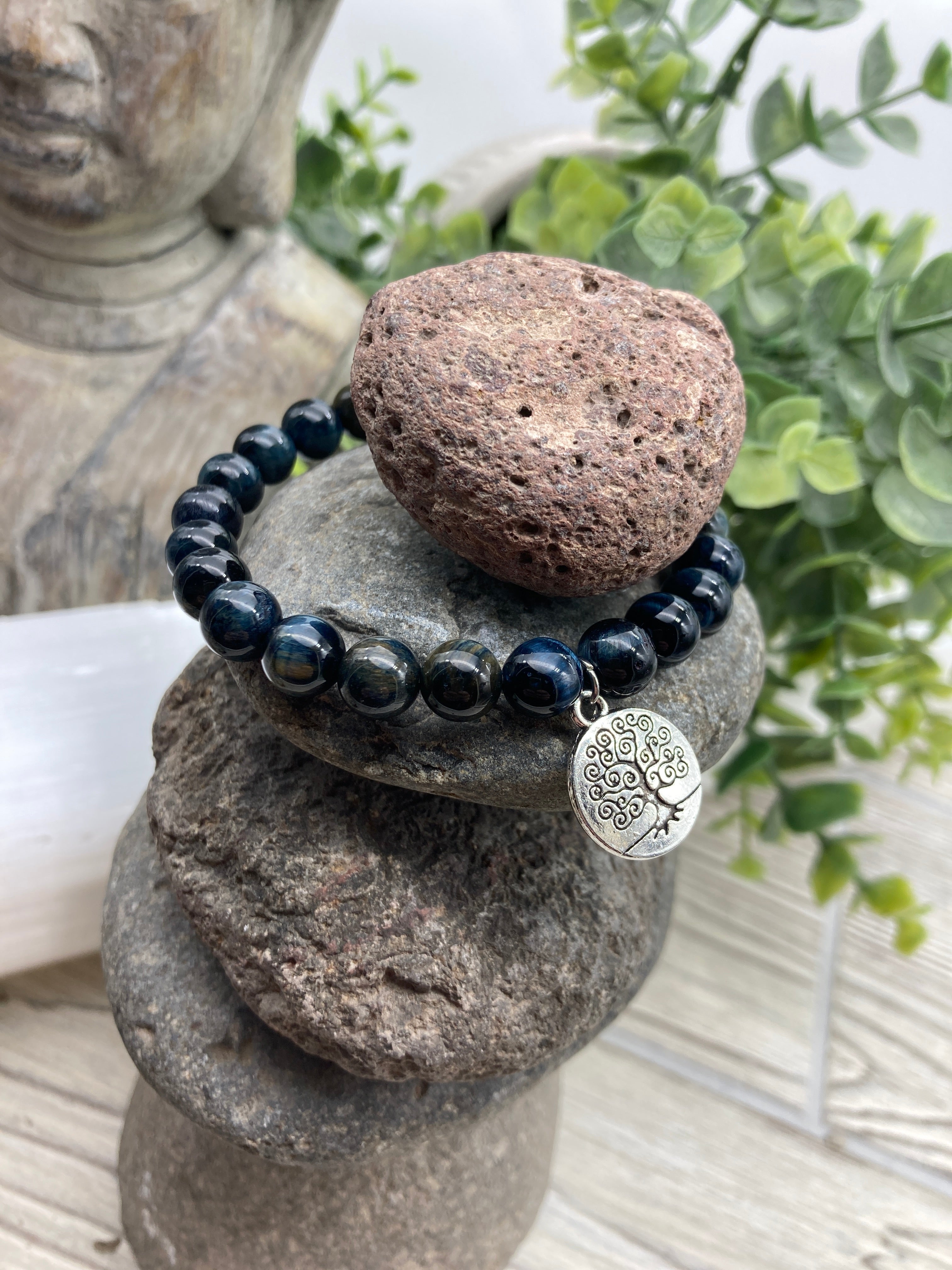 OPPORTUNITY | CALMING | COURAGE – BLUE TIGER EYE BRACELET