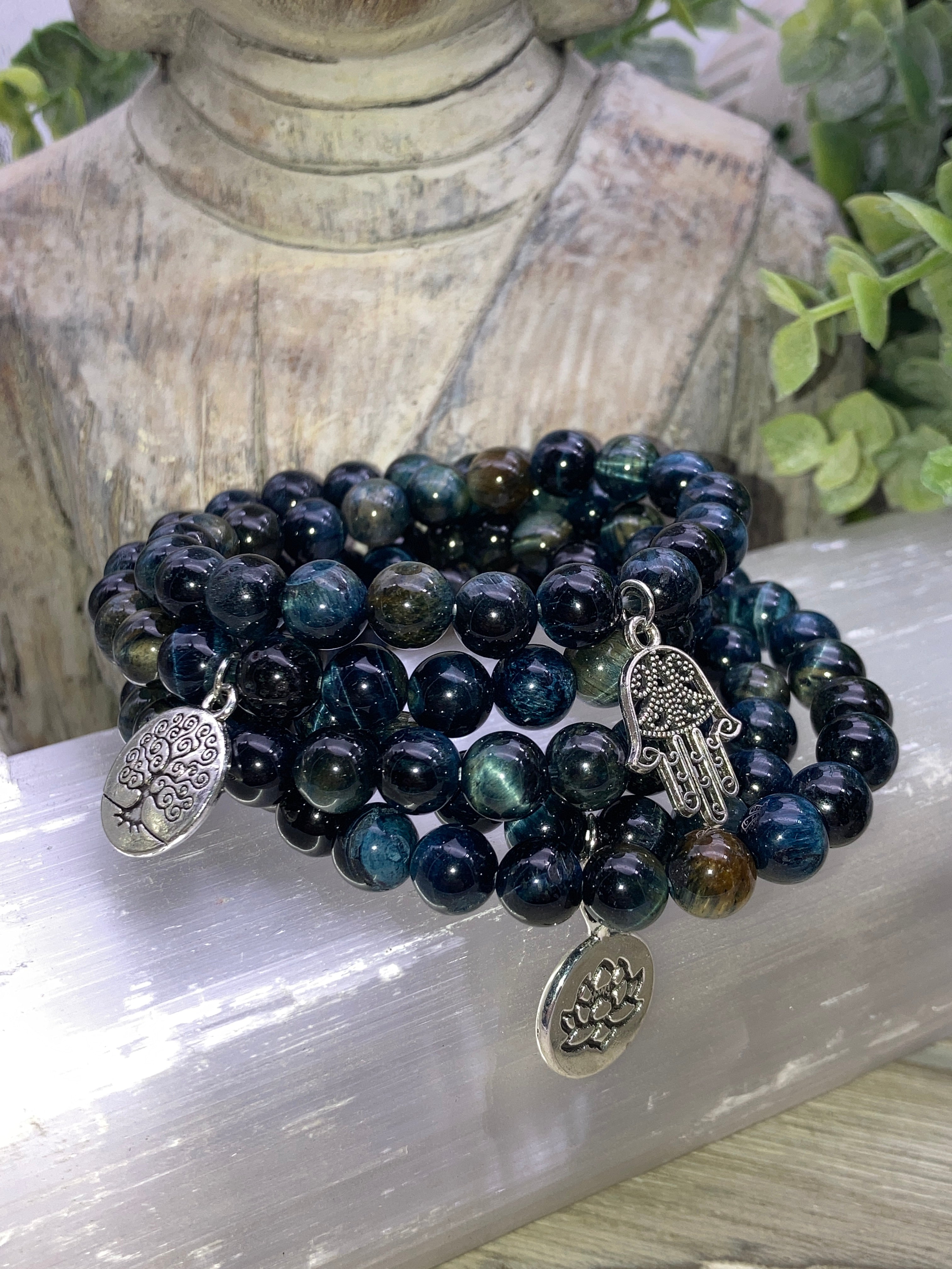 OPPORTUNITY | CALMING | COURAGE – BLUE TIGER EYE BRACELET