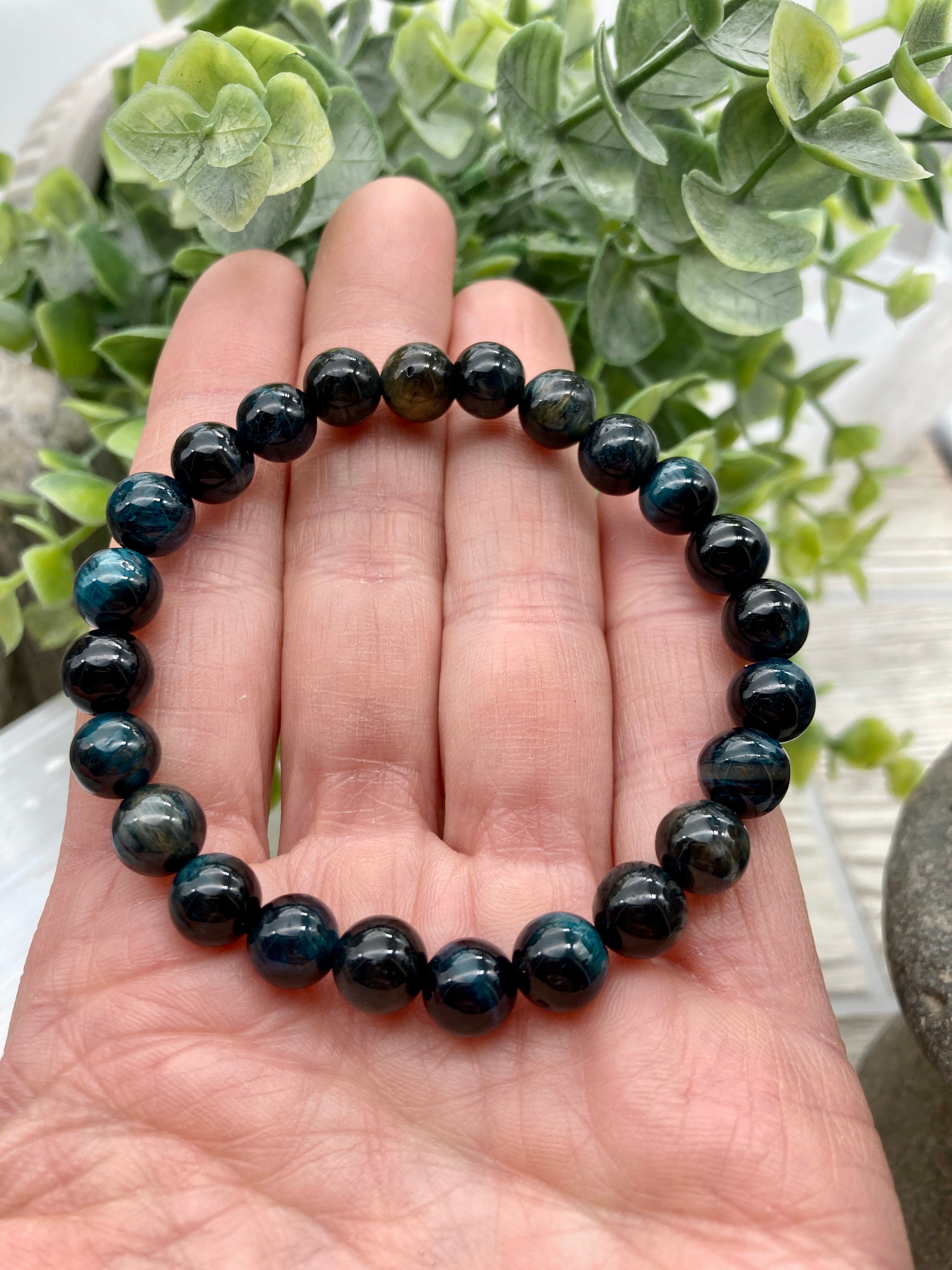 OPPORTUNITY | CALMING | COURAGE – BLUE TIGER EYE BRACELET