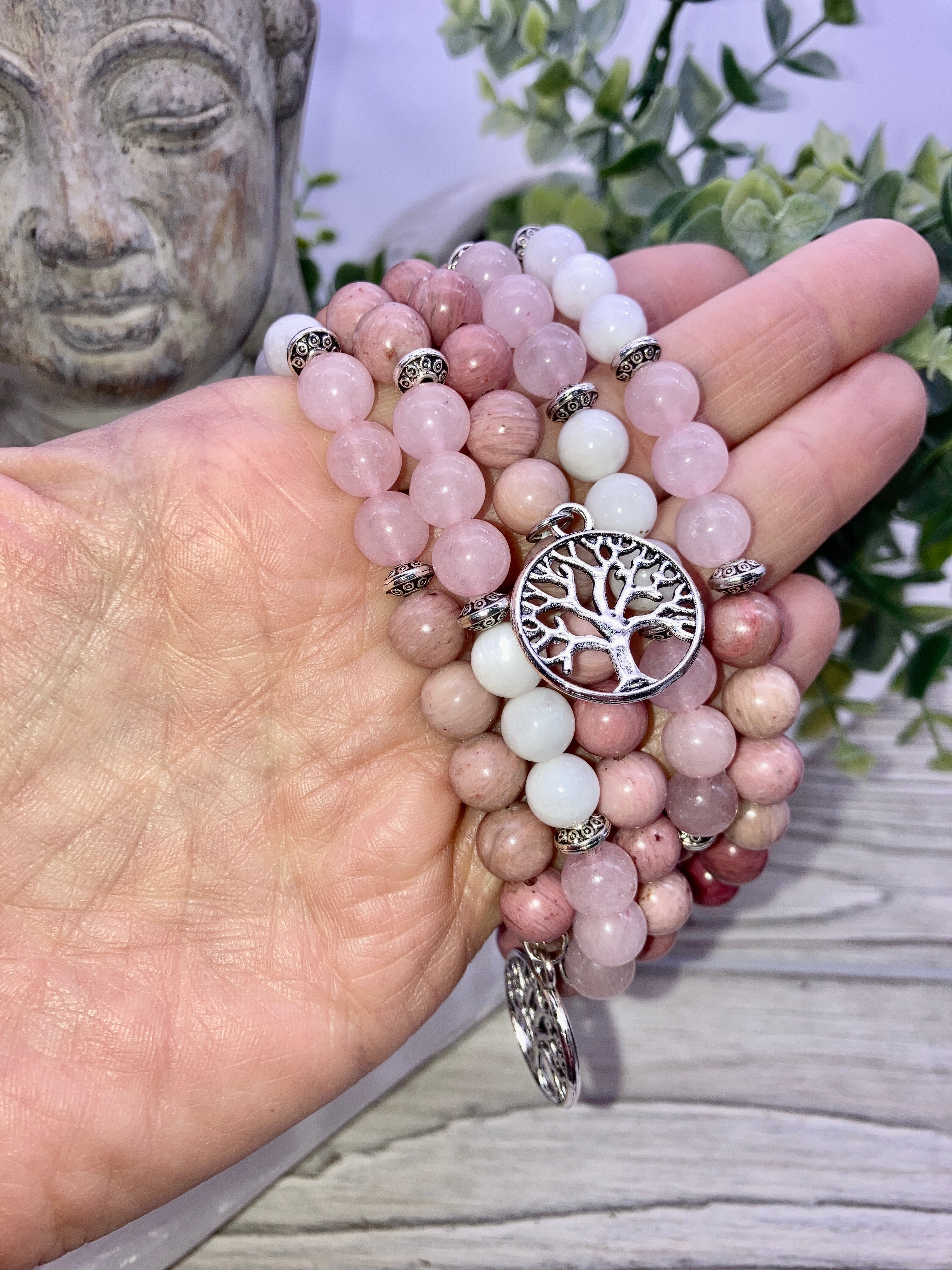 BALANCE | EMOTIONAL STABILITY | FERTILITY – Rose Quartz | Rhodonite | Moonstone