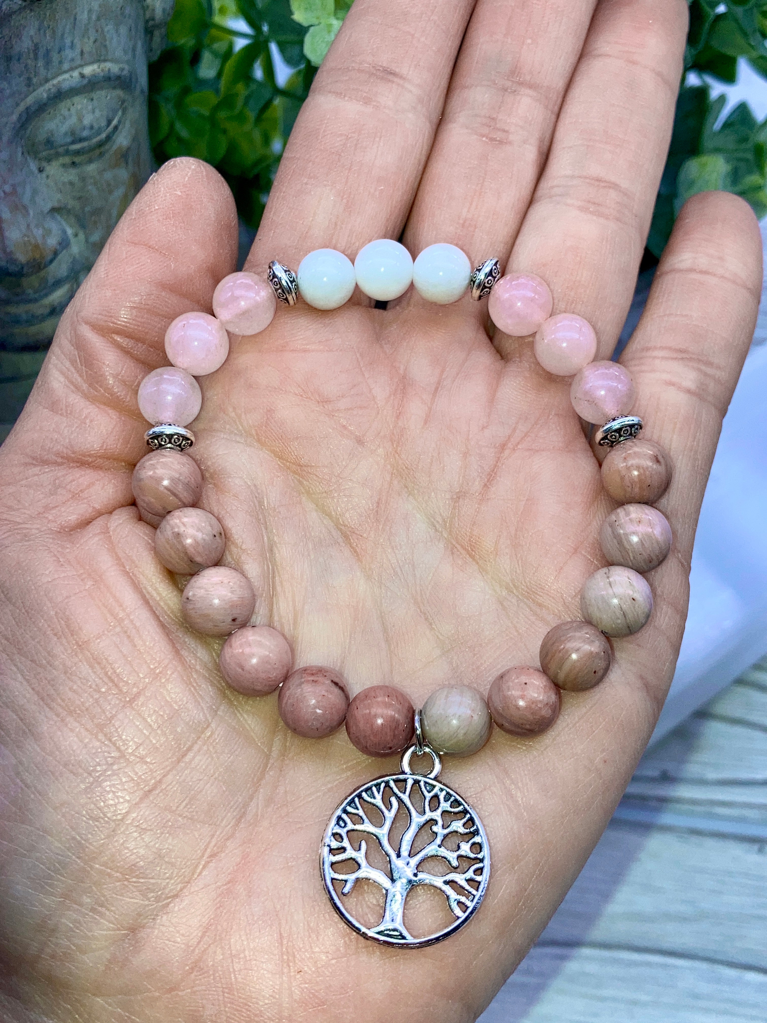 BALANCE | EMOTIONAL STABILITY | FERTILITY – Rose Quartz | Rhodonite | Moonstone