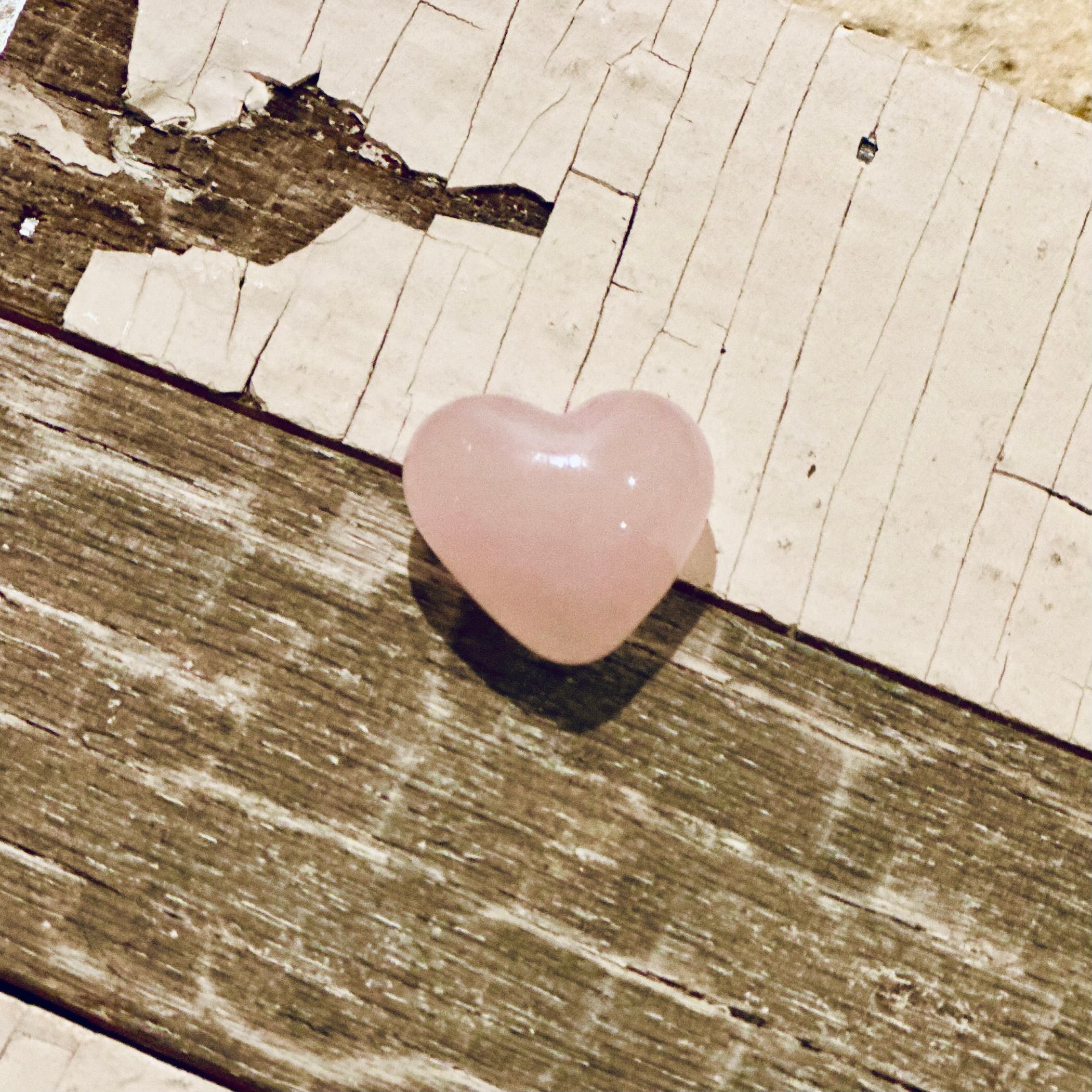 Tiny Pink Hand Blown Glass Hearts