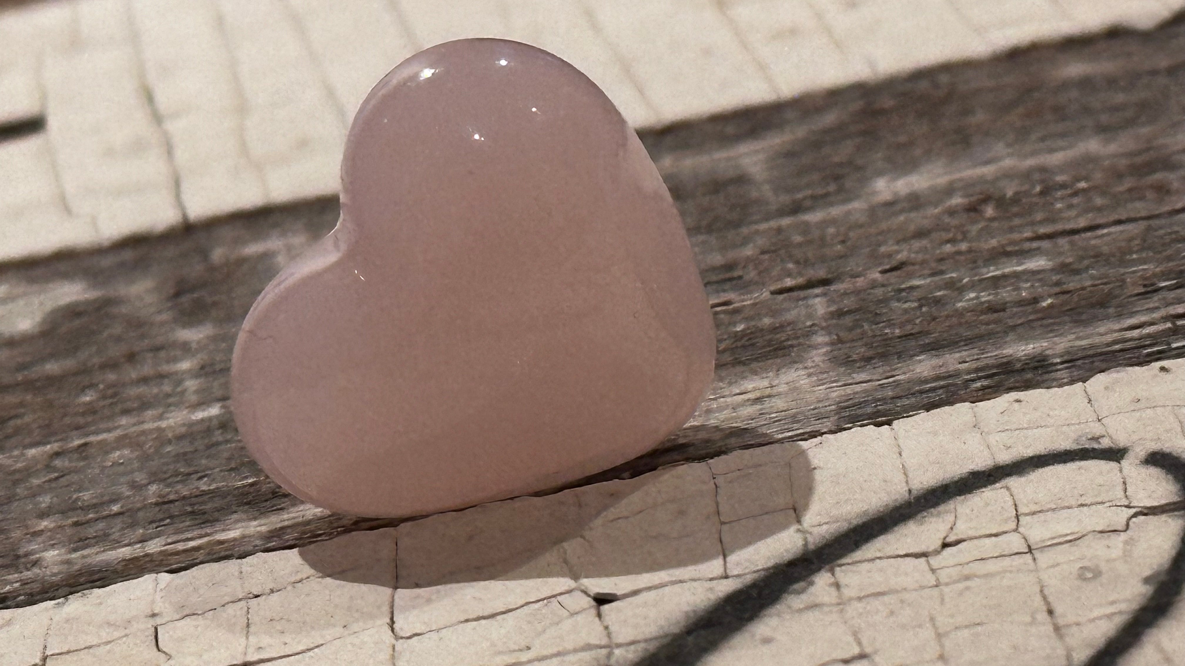 Tiny Pink Hand Blown Glass Hearts