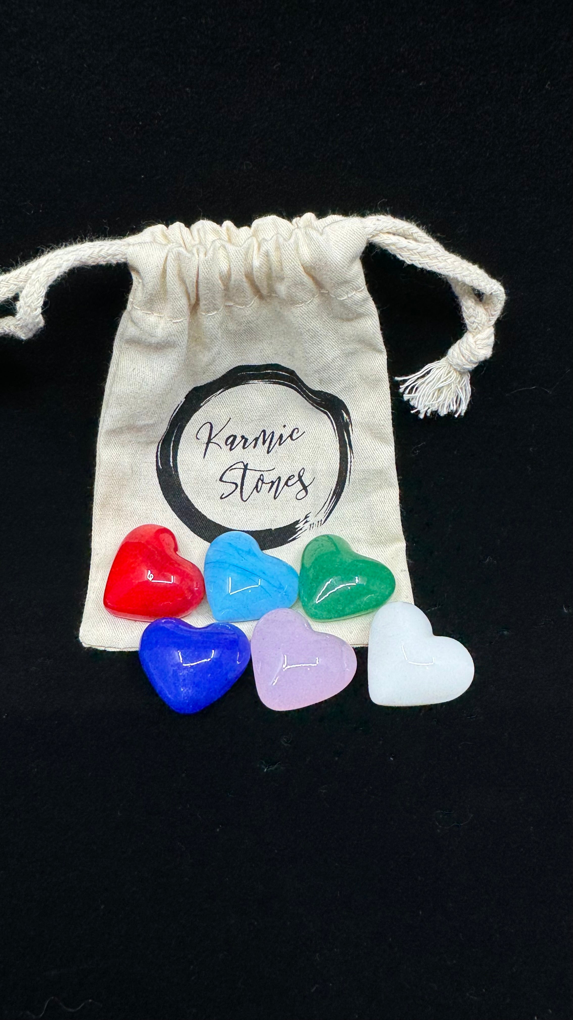 Tiny Royal Blue Hand Blown Glass Hearts