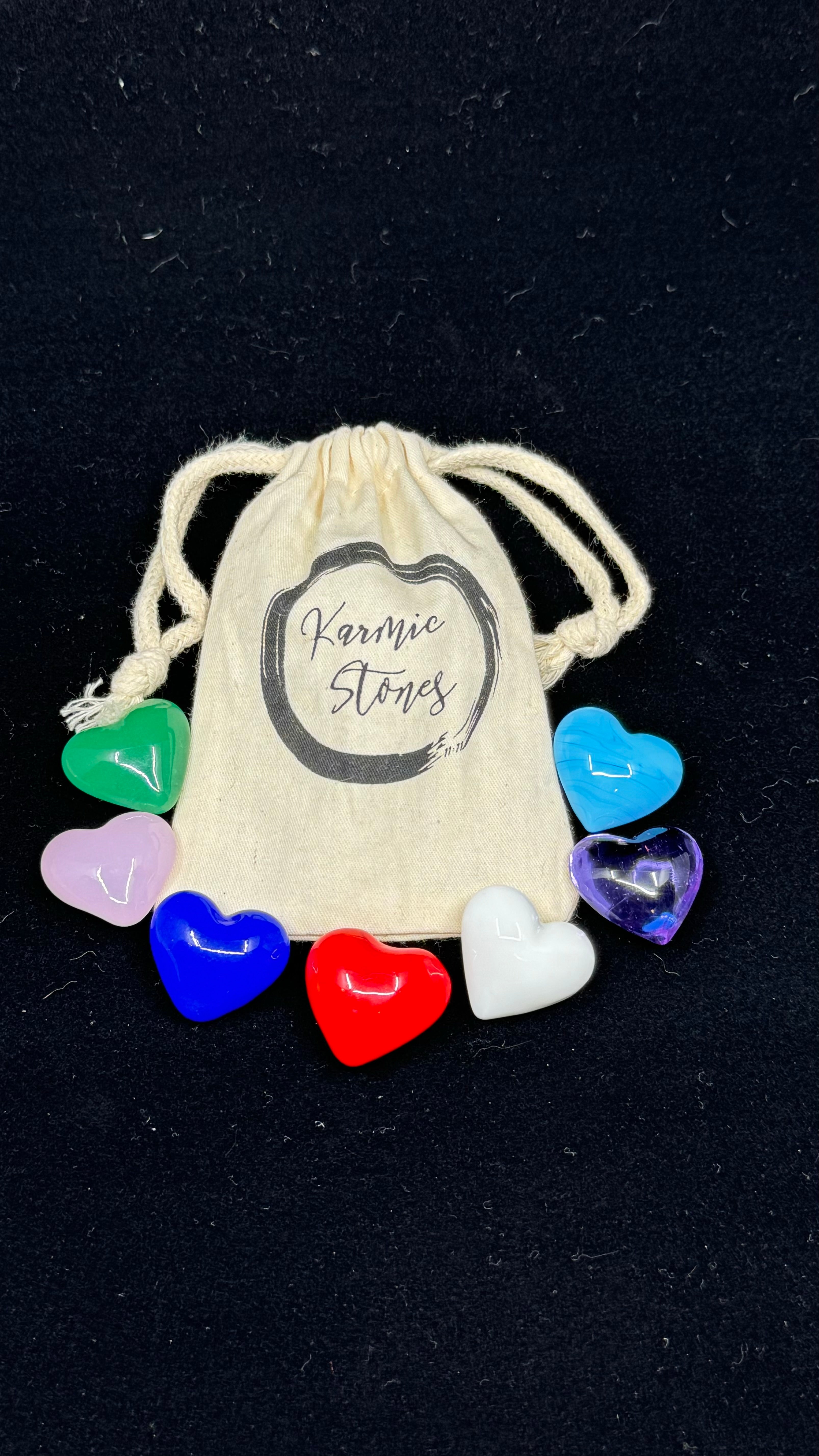 Tiny Aqua Blue Hand Blown Glass Hearts