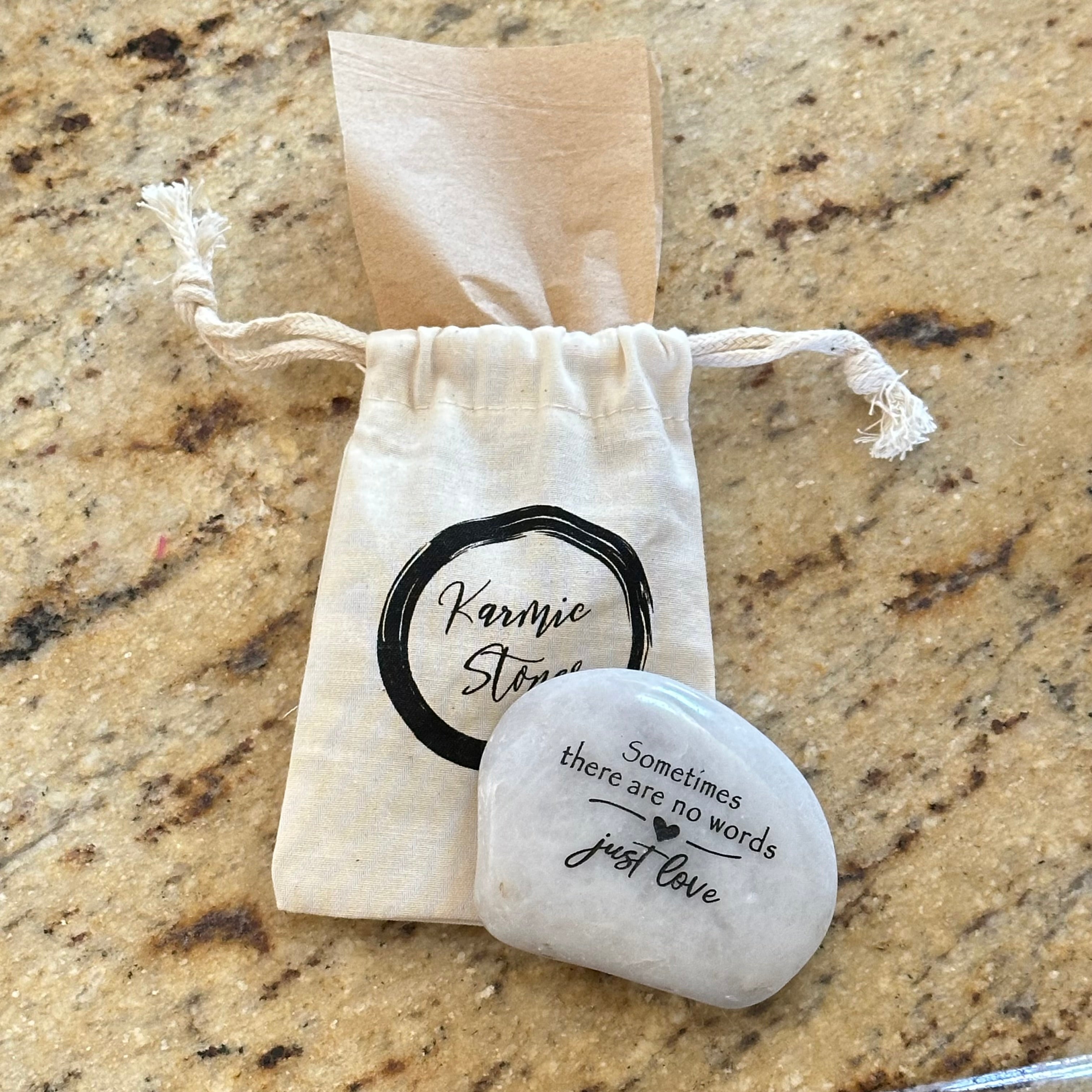 Sometimes There Are No Words Just Love ~ Engraved Inspirational Rock