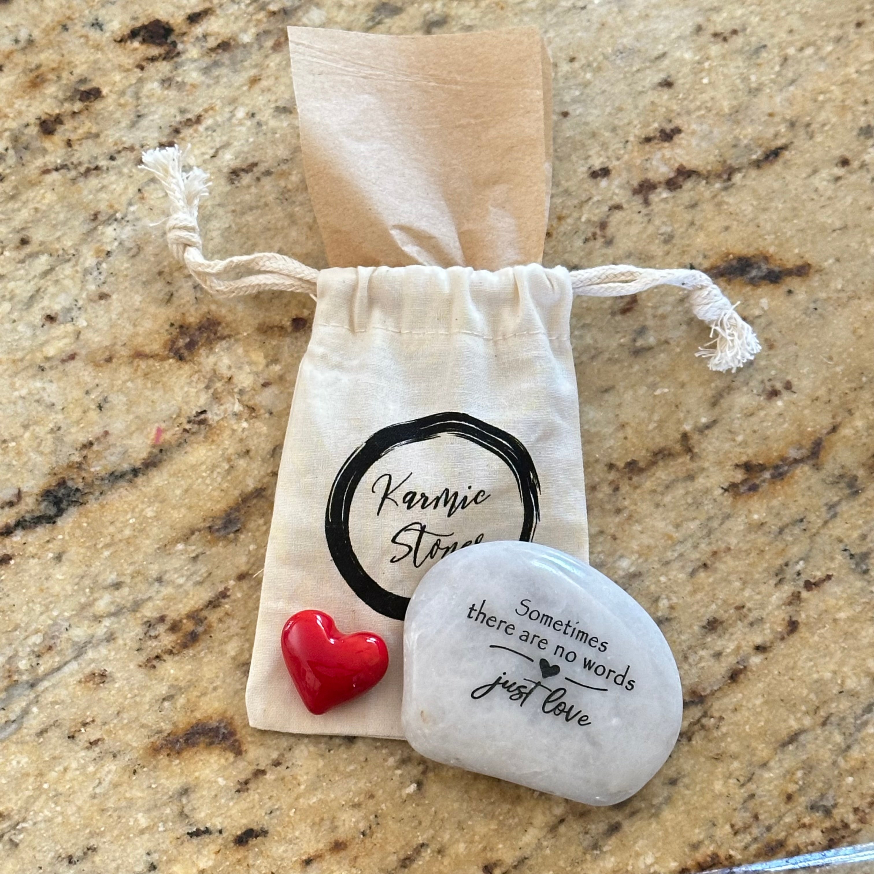 Sometimes There Are No Words Just Love ~ Engraved Inspirational Rock