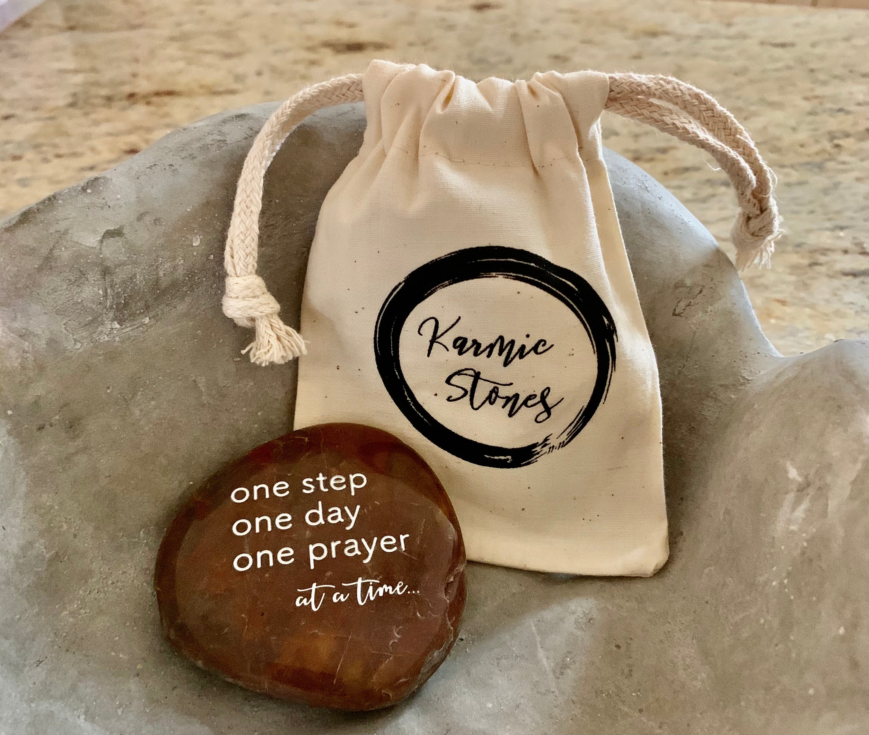 One Step One Day One Prayer At A Time ~ Engraved Inspirational Rock