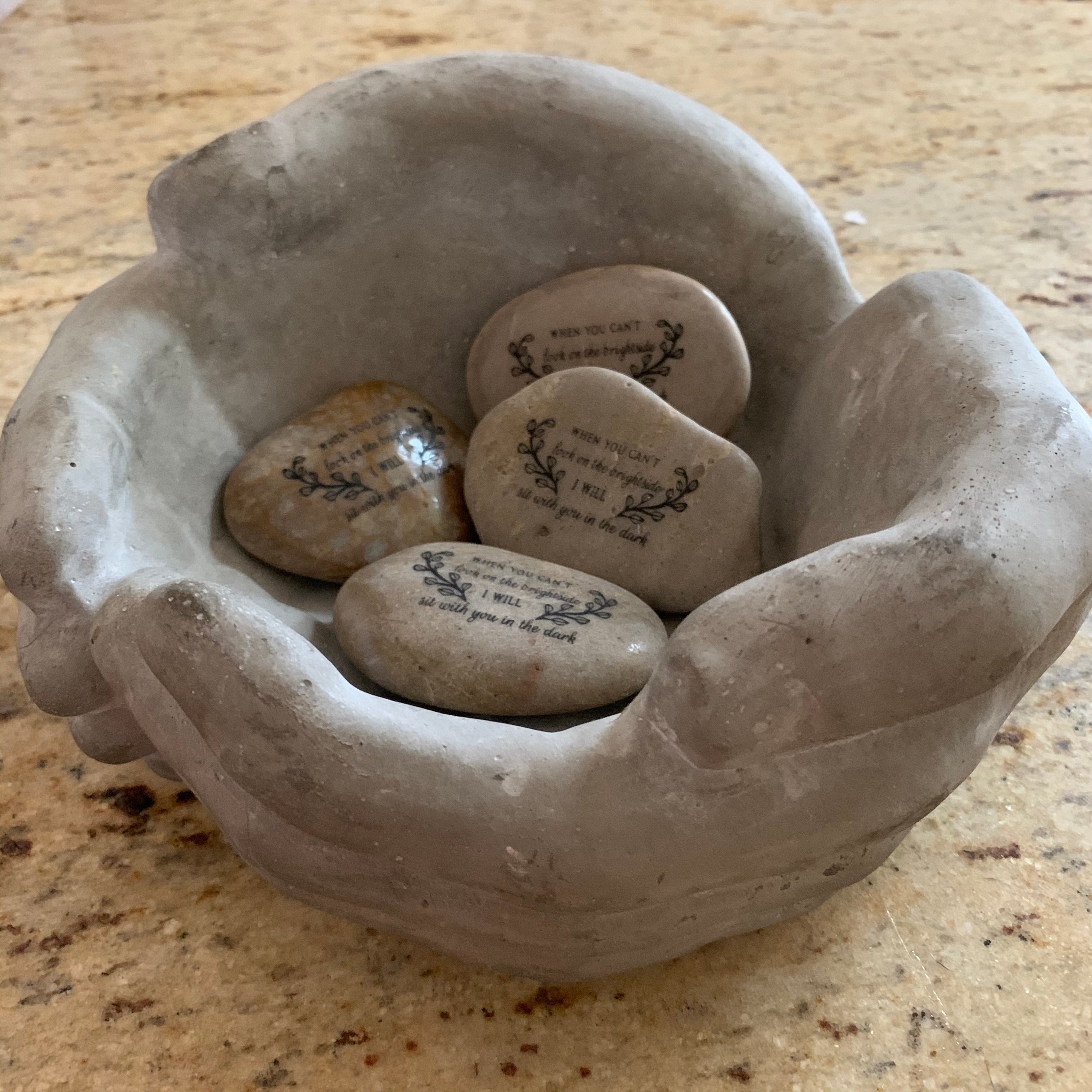 When you Can't Look On The Brightside I Will Sit With You In The Dark ~ Engraved Inspirational Rock