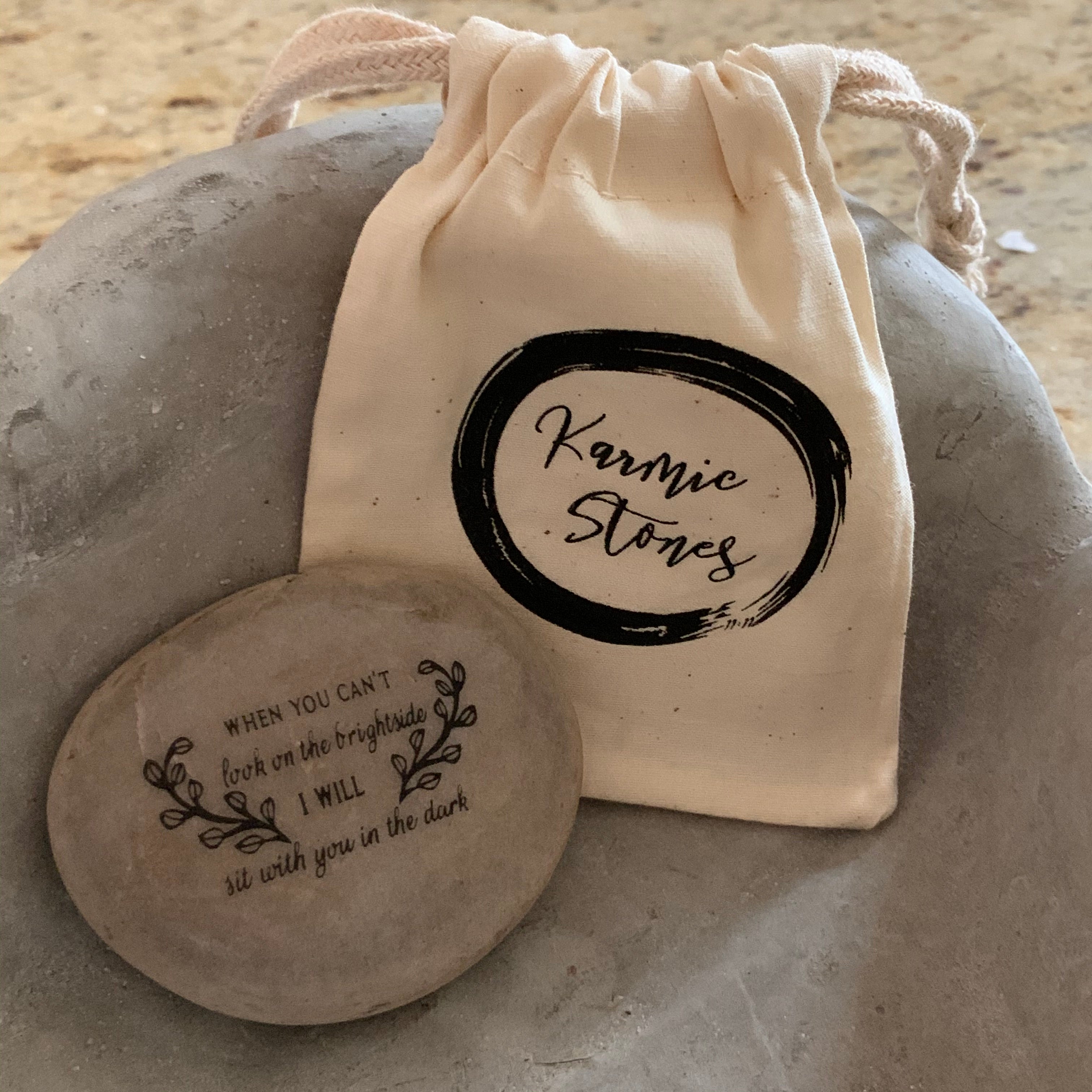 When you Can't Look On The Brightside I Will Sit With You In The Dark ~ Engraved Inspirational Rock