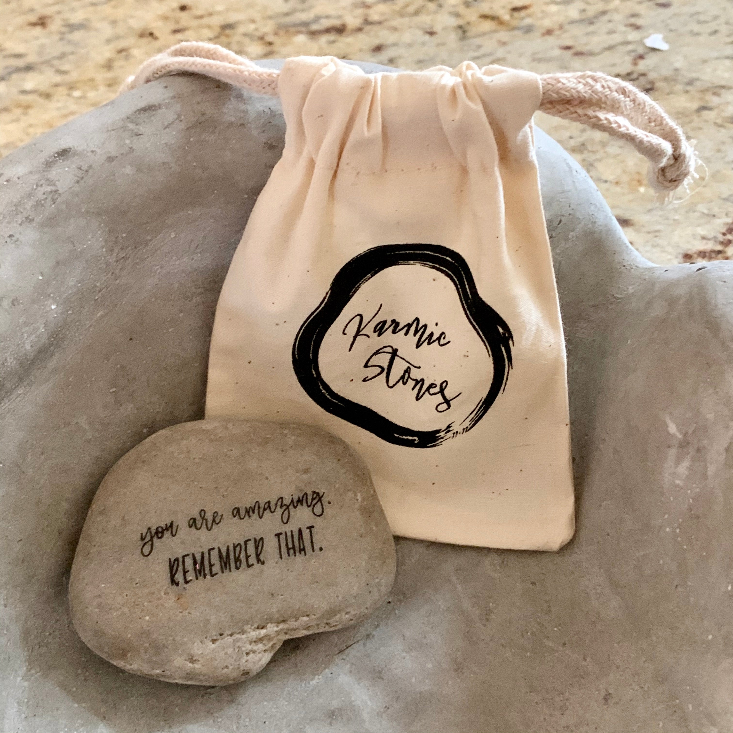 You Are Amazing. Remember That. ~ Engraved Inspirational Rock