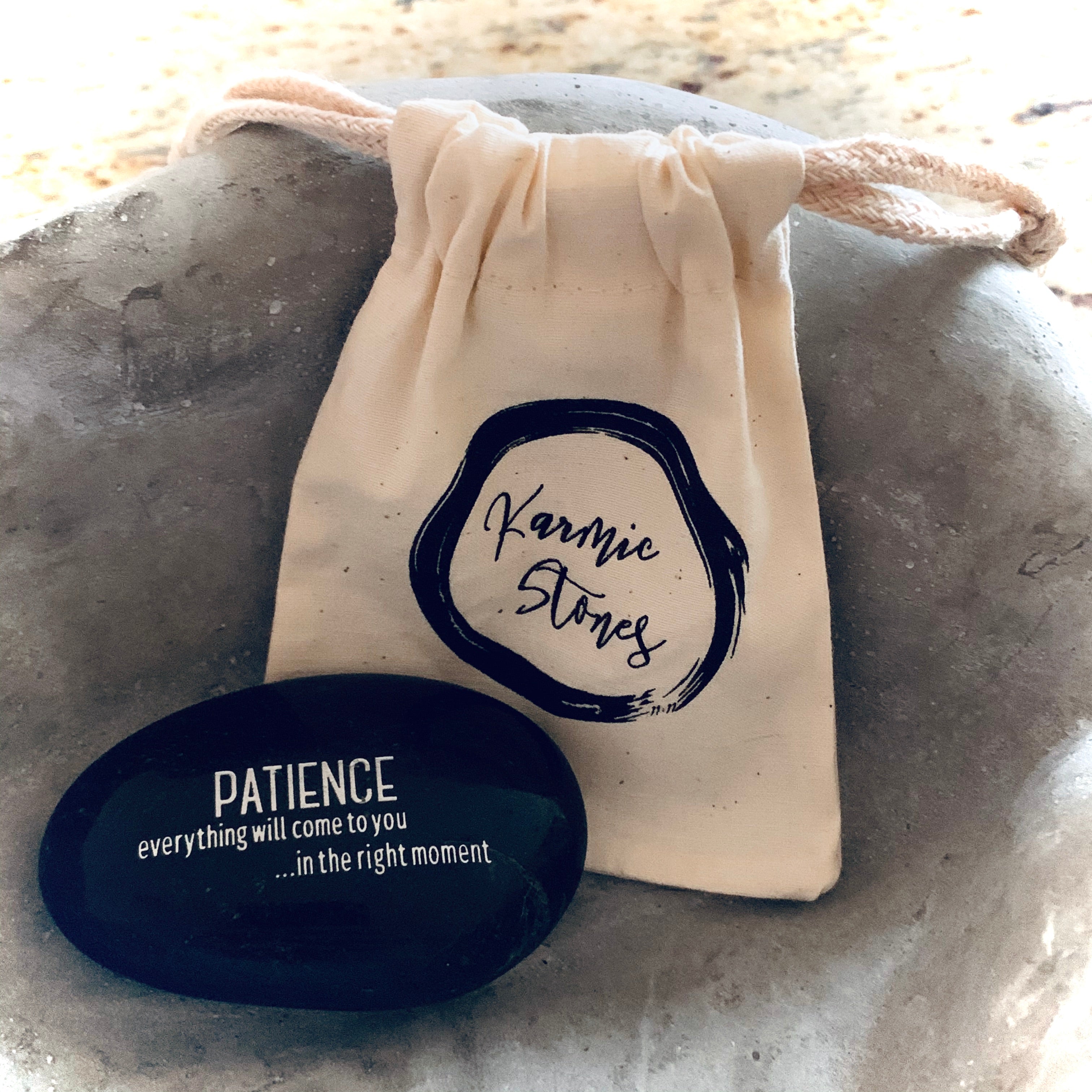 Patience Everything Will Come To You In The Right Moment ~ Engraved Inspirational Rock