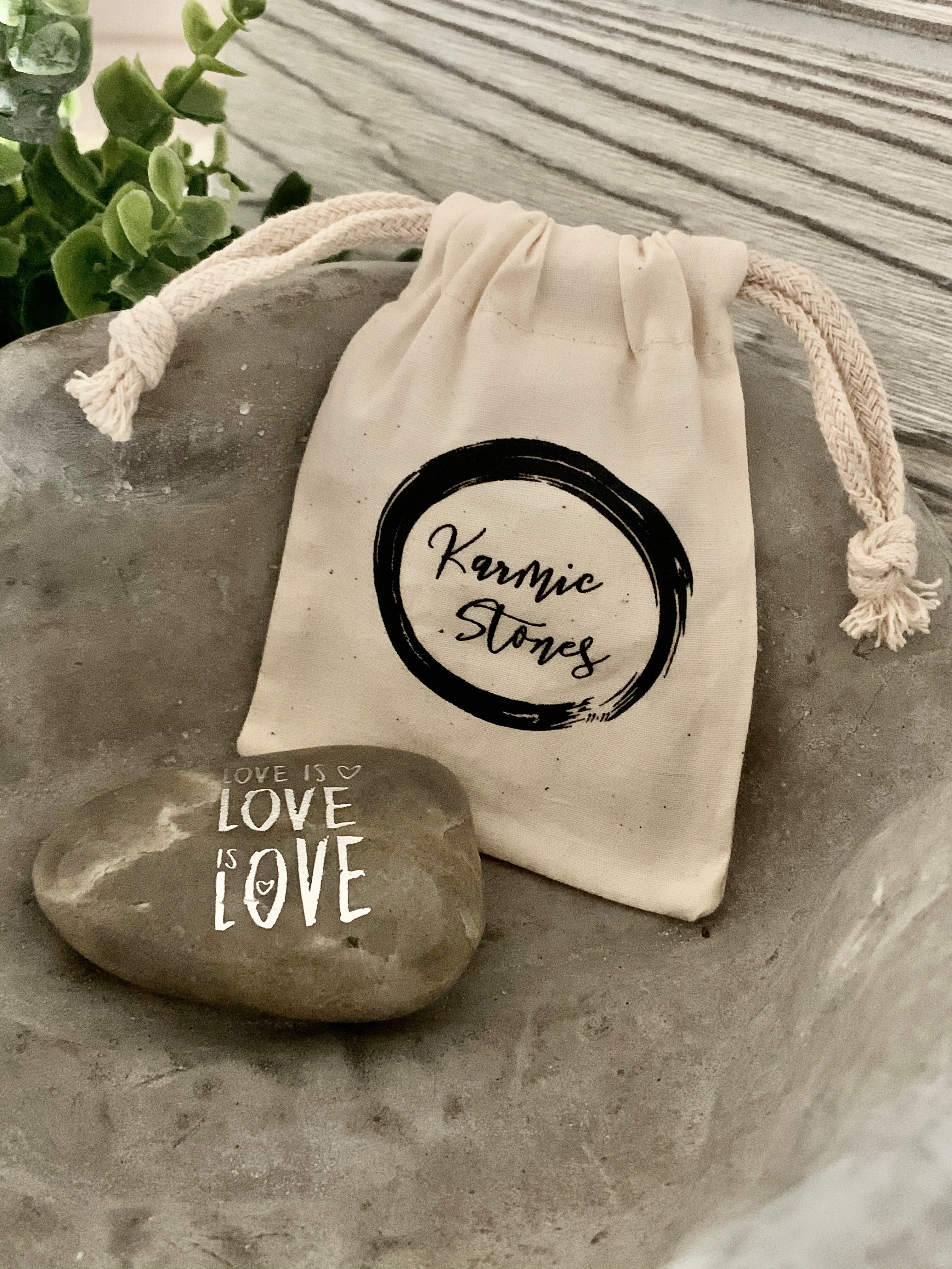 Love is Love is Love ~ Engraved Inspirational Rock