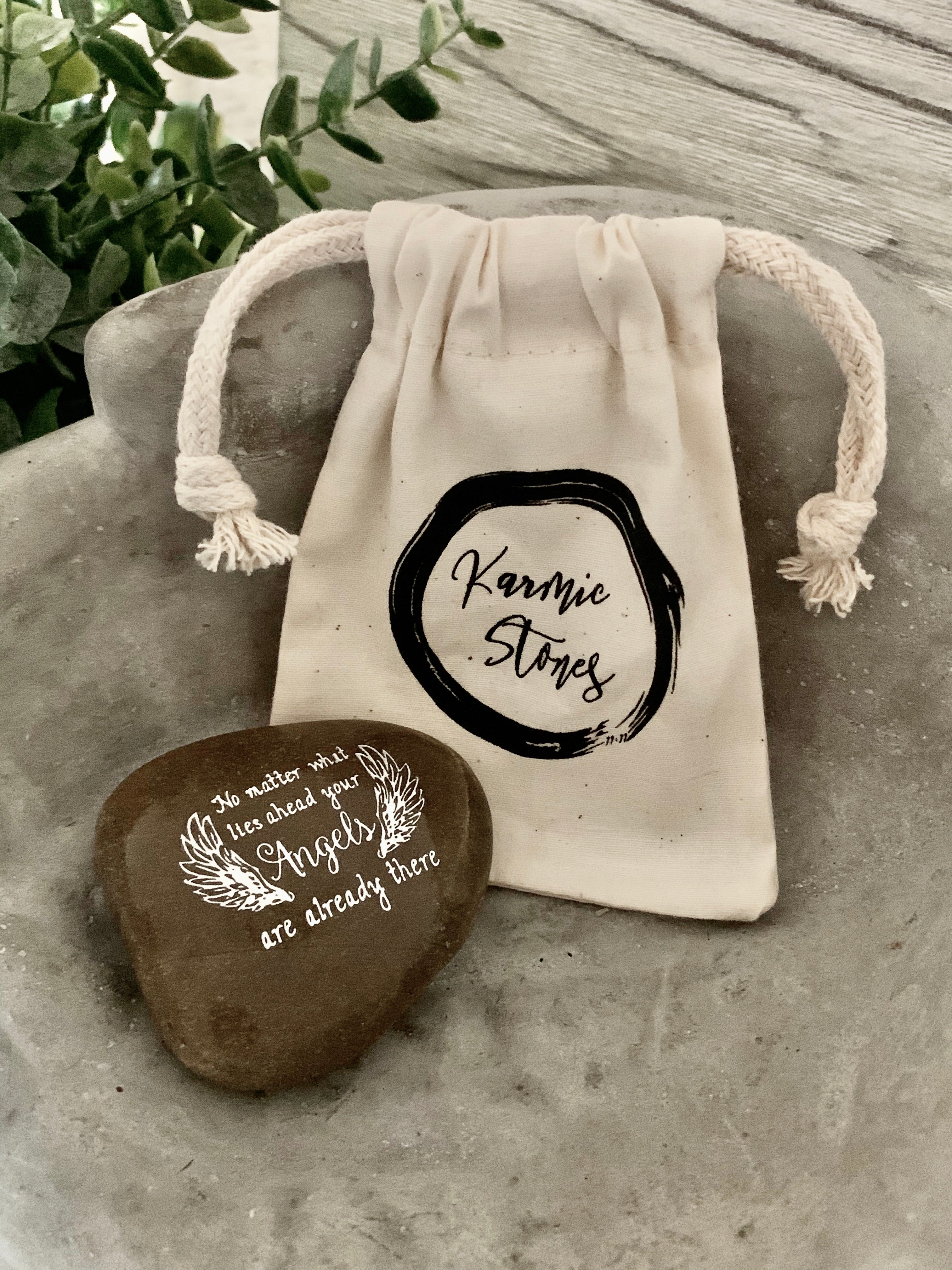 No Matter What Lies Ahead, Your Angels Are Already There ~ Engraved Inspirational Rock