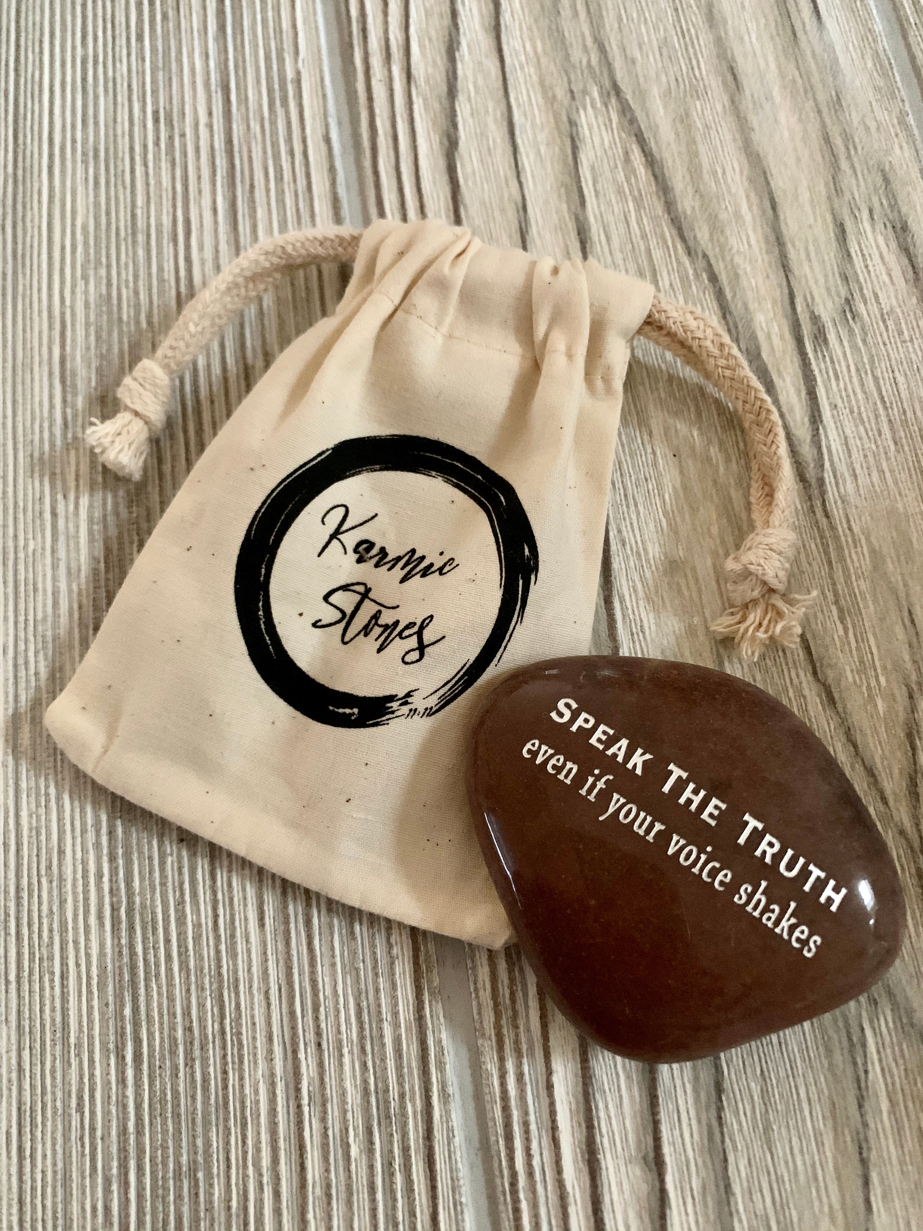 Speak The Truth Even If Your Voice Shakes ~ Engraved Inspirational Rock