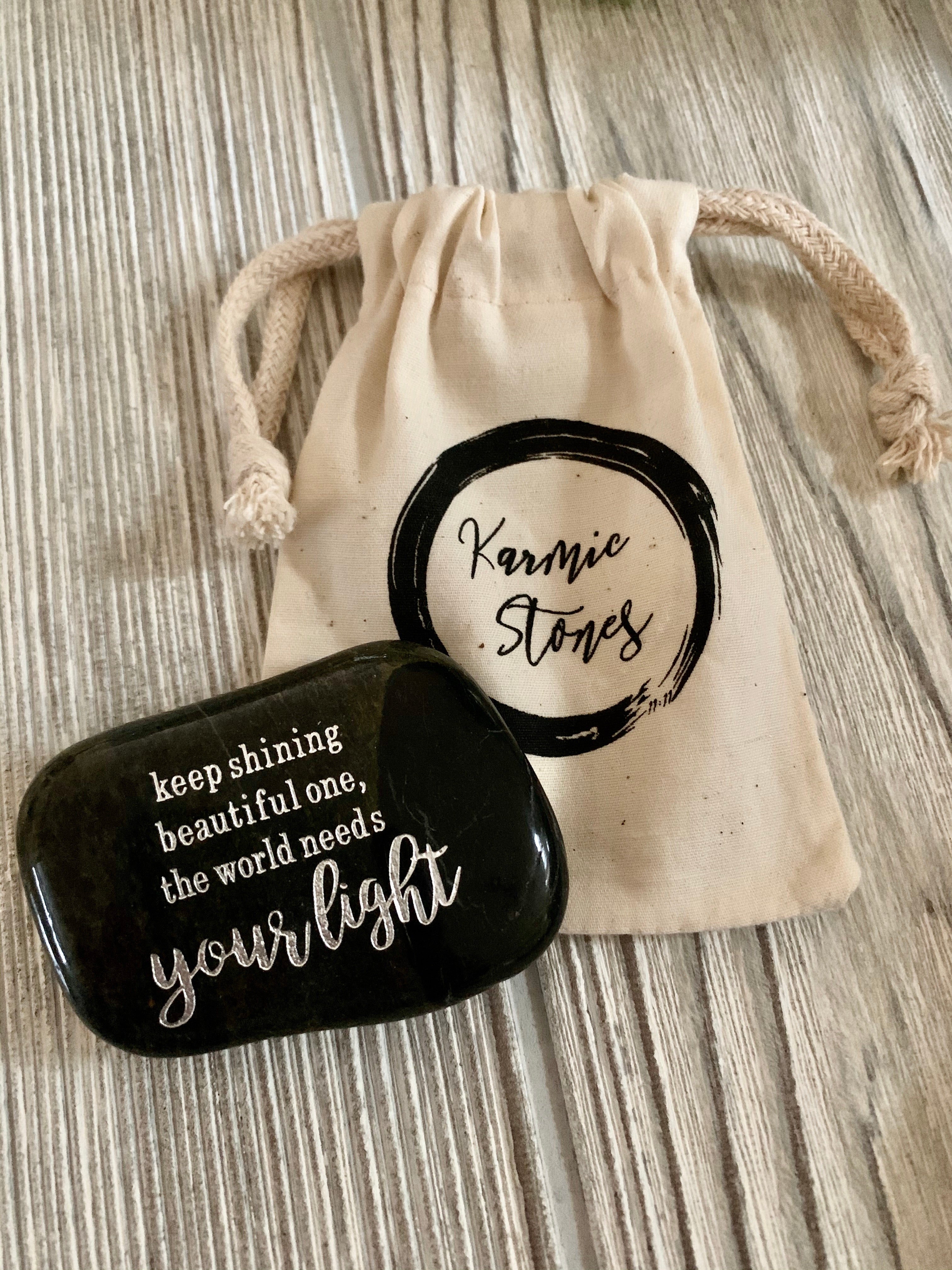Keep Shining Beautiful One, The World Needs Your Light ~ Engraved Inspirational Rock