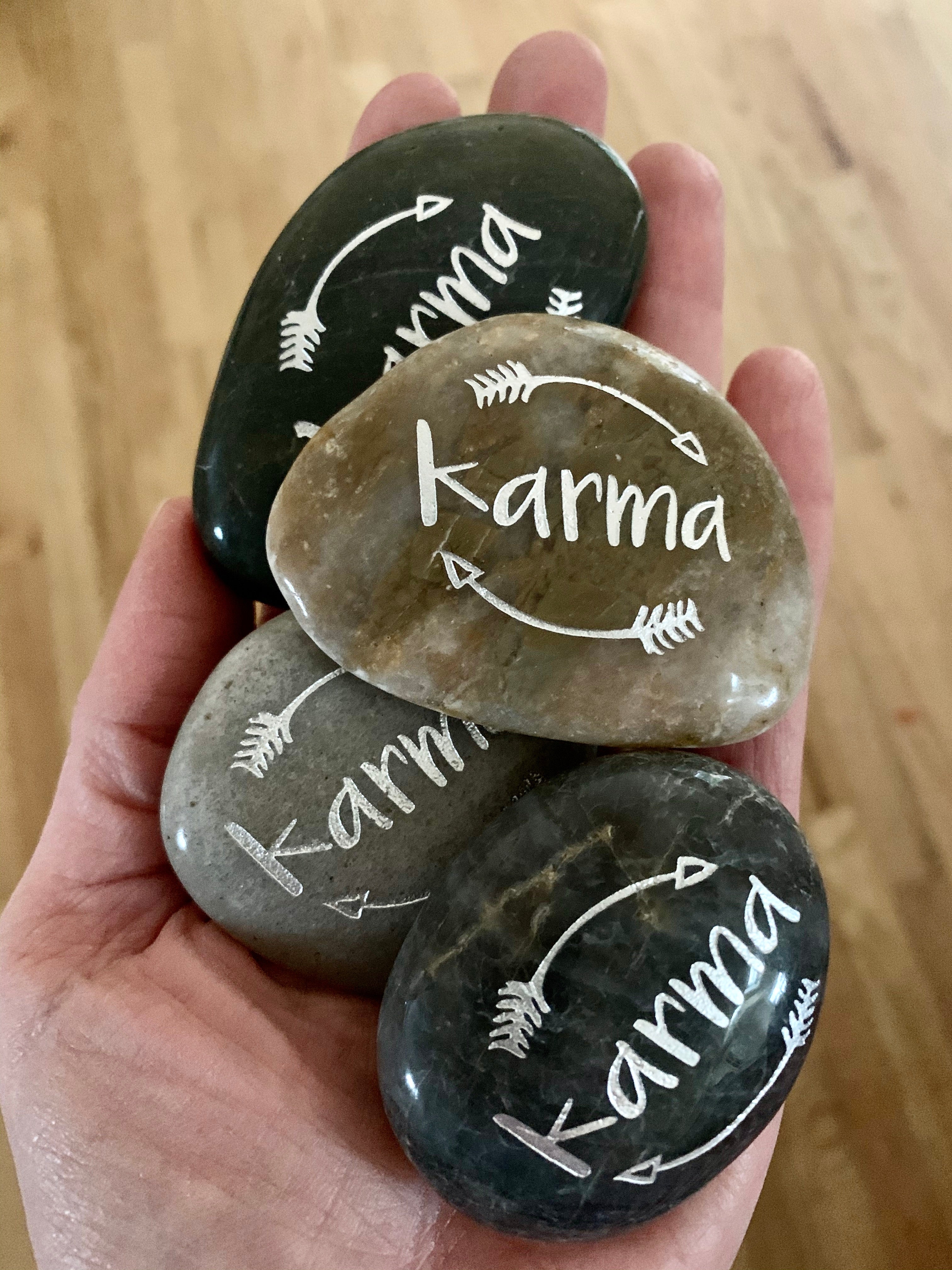 Karma ~ Engraved Inspirational Rock