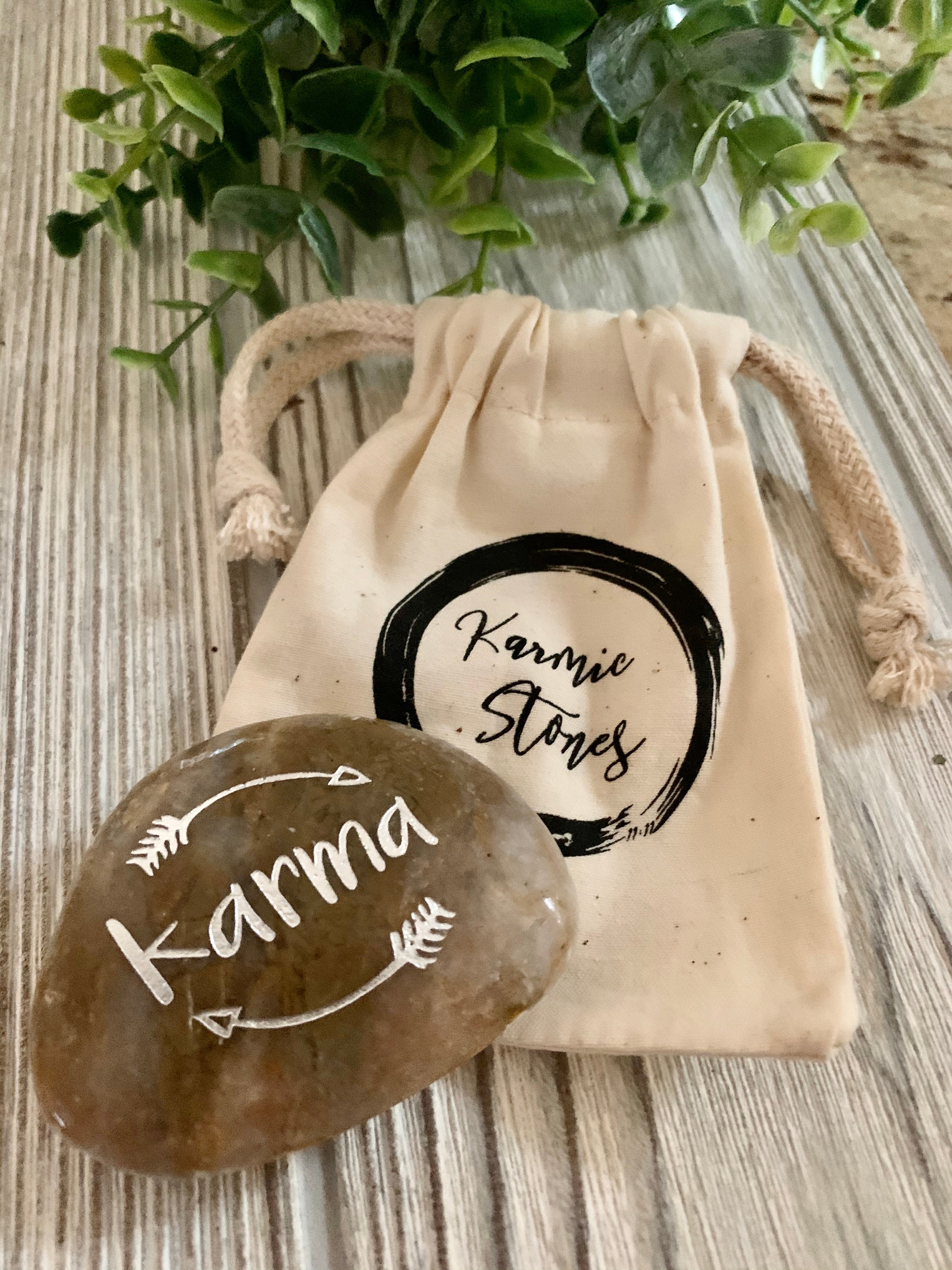 Karma ~ Engraved Inspirational Rock