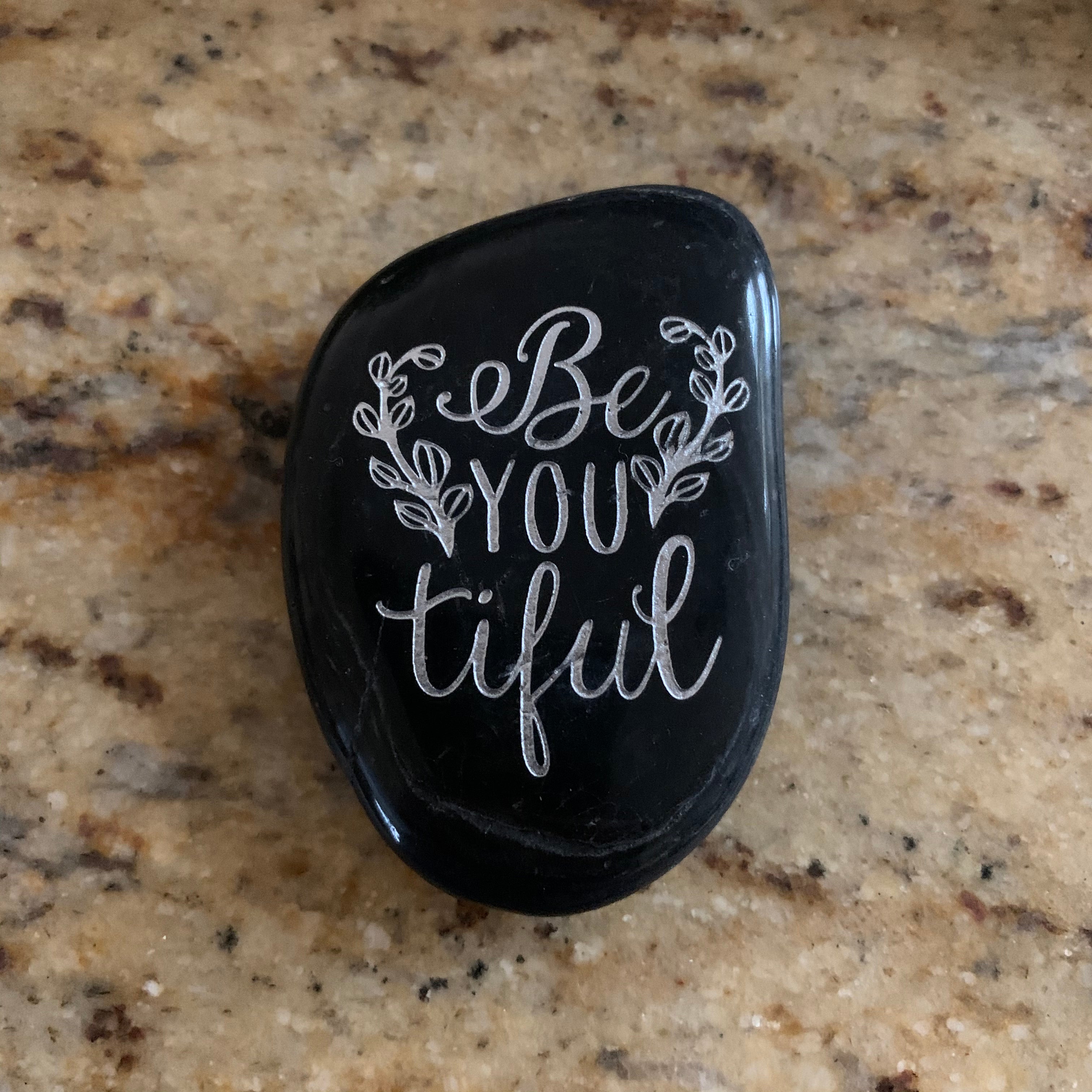 (Beautiful) BeYOUtiful ~ Engraved Inspirational Rock