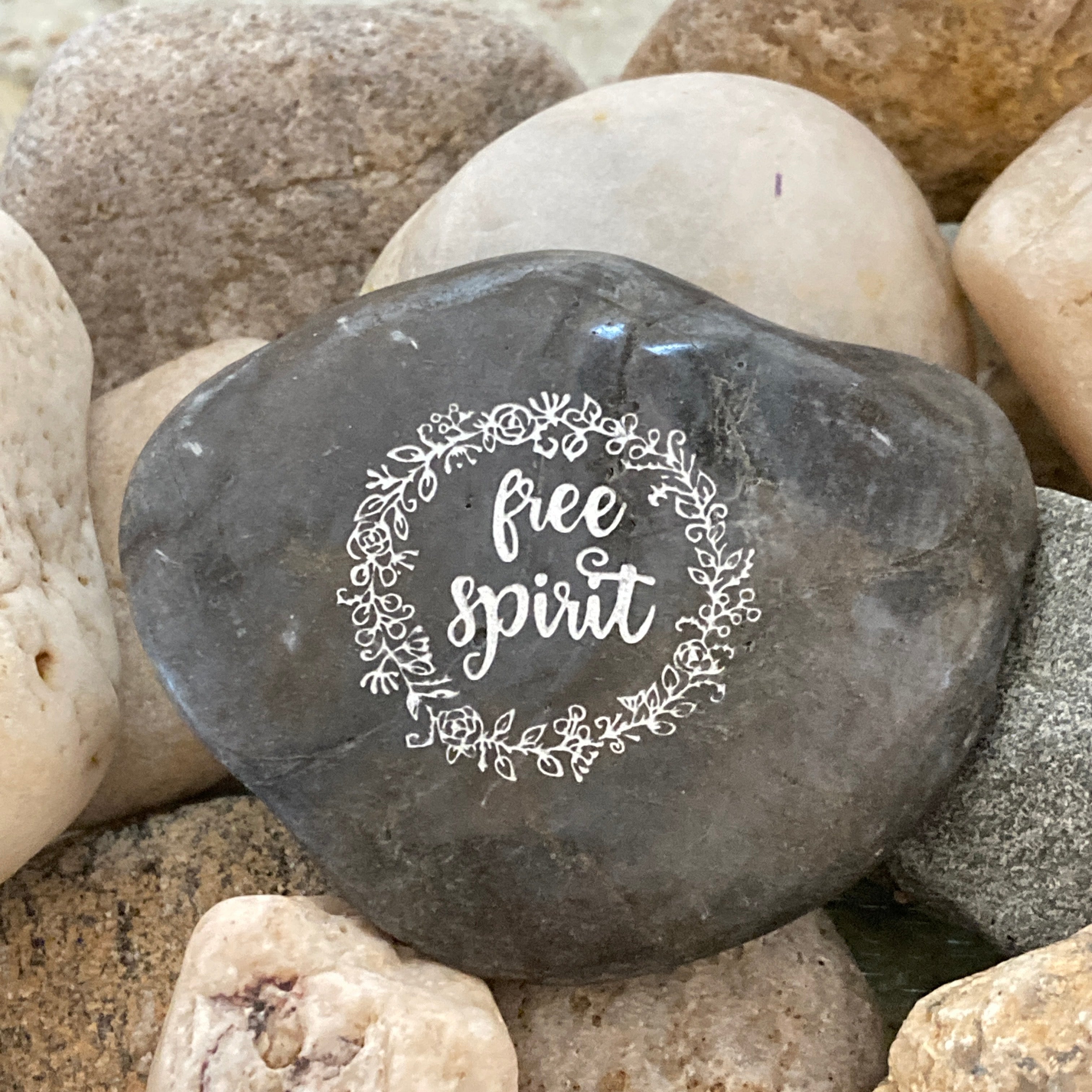 Free Spirit ~ Engraved Inspirational Rock