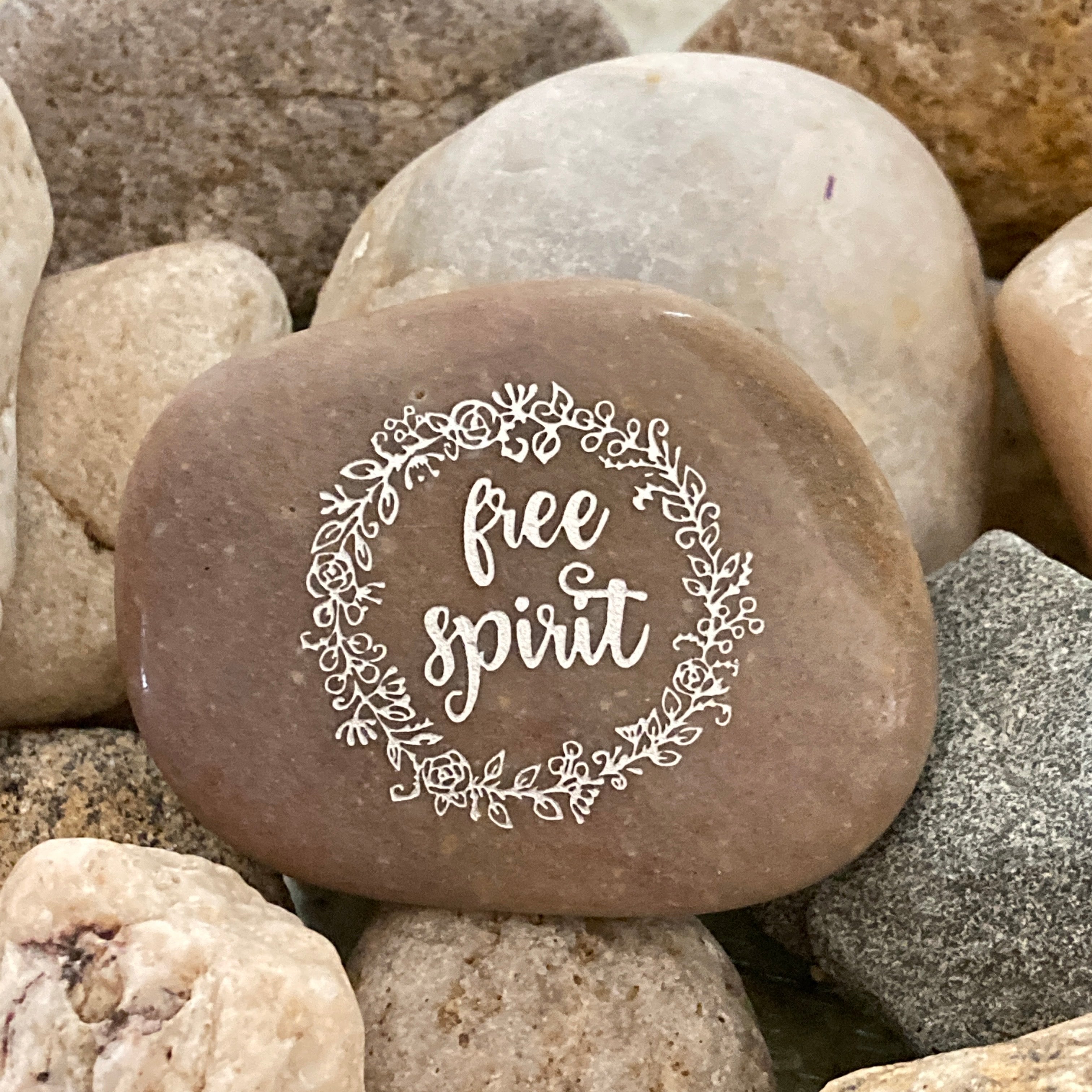 Free Spirit ~ Engraved Inspirational Rock