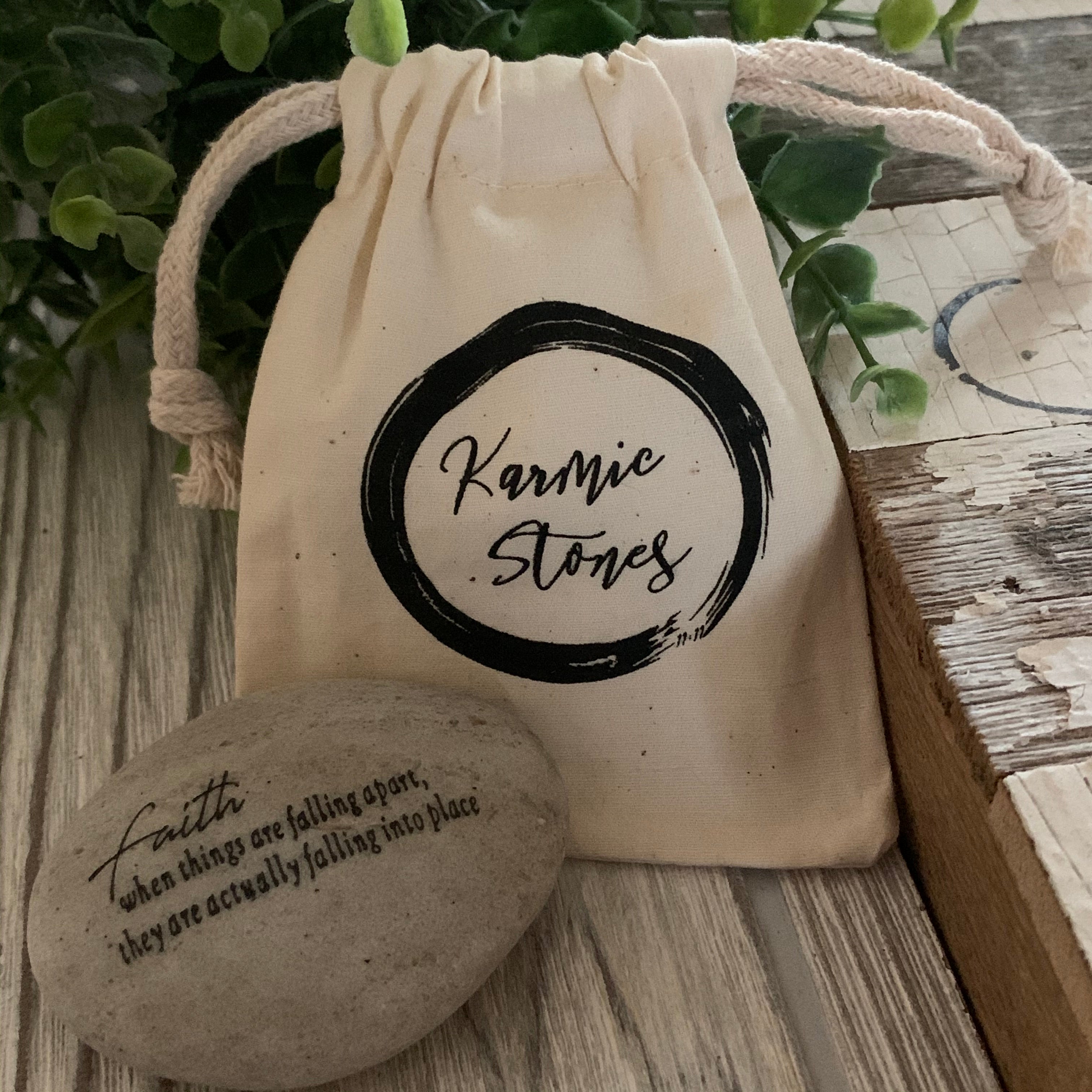 Faith... When Things Are Falling Apart They Are Actually Falling Into Place ~ Engraved Inspirational Rock