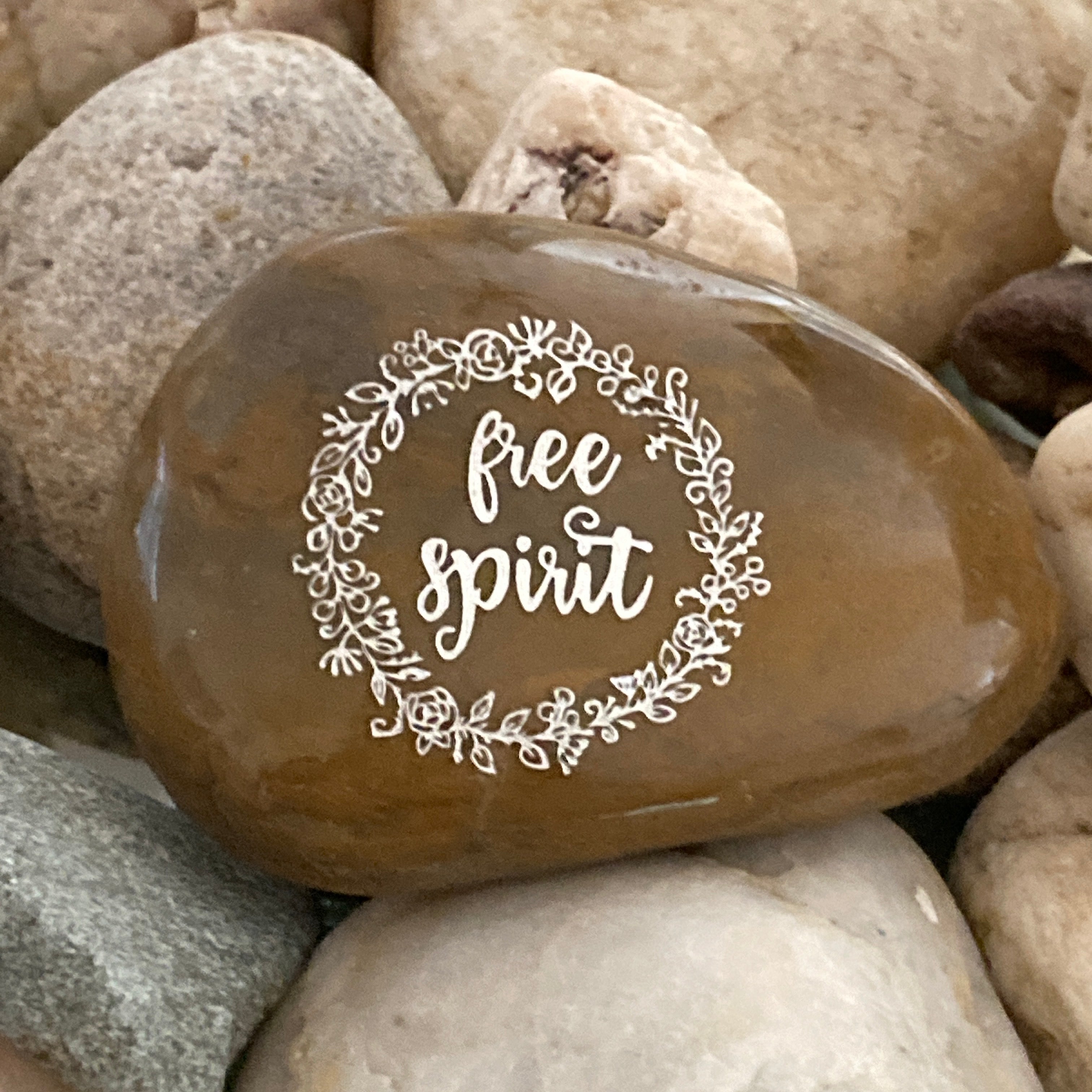 Free Spirit ~ Engraved Inspirational Rock