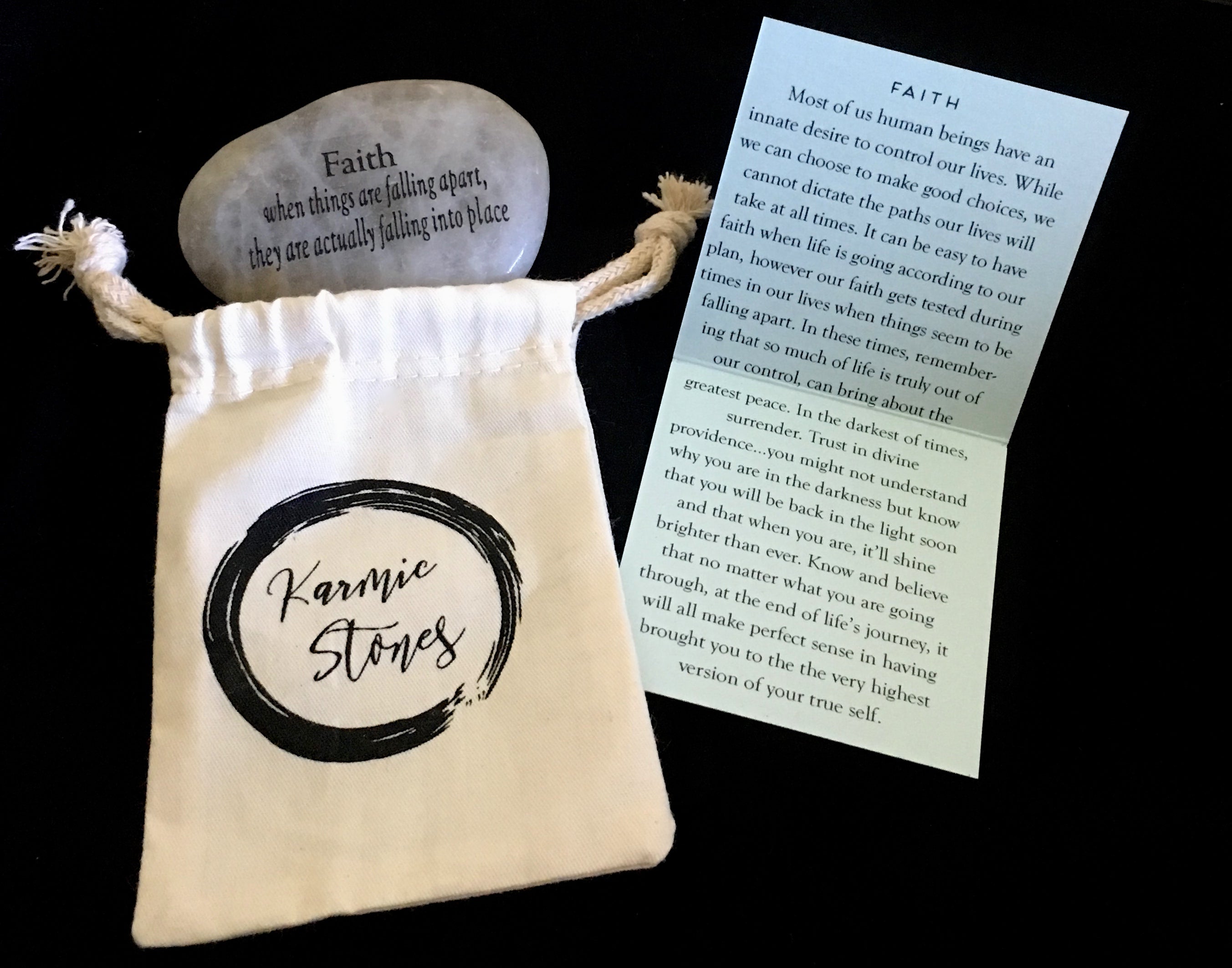 Faith... When Things Are Falling Apart They Are Actually Falling Into Place ~ Engraved Inspirational Rock