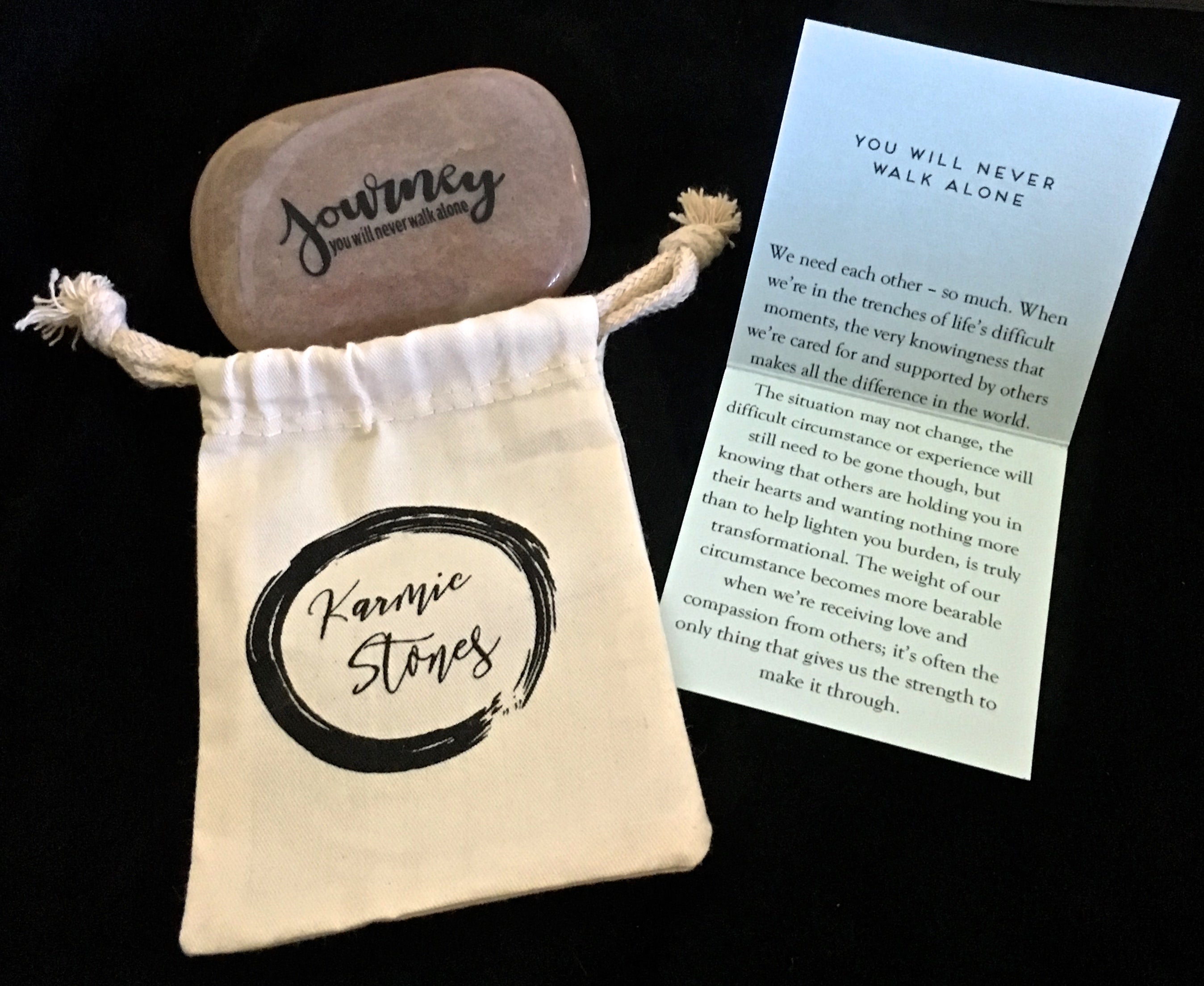 Journey You Will Never Walk Alone ~ Engraved Inspirational Rock