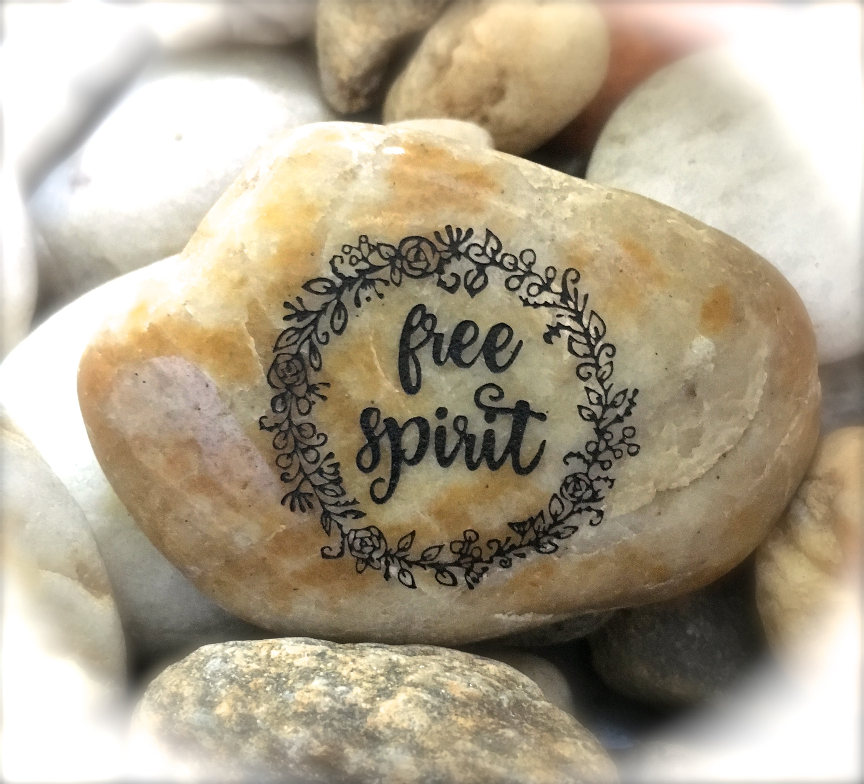 Free Spirit ~ Engraved Inspirational Rock