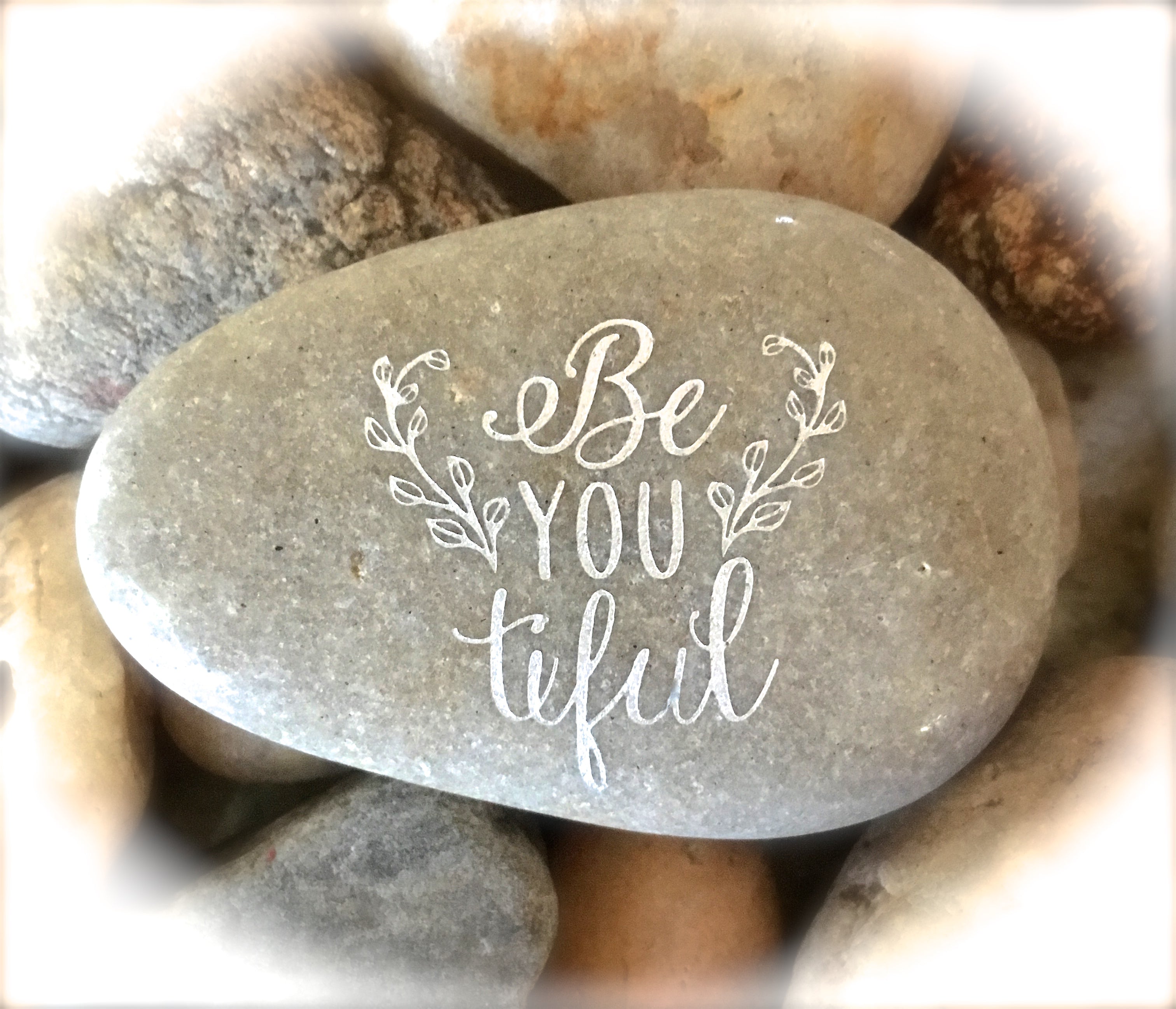 (Beautiful) BeYOUtiful ~ Engraved Inspirational Rock