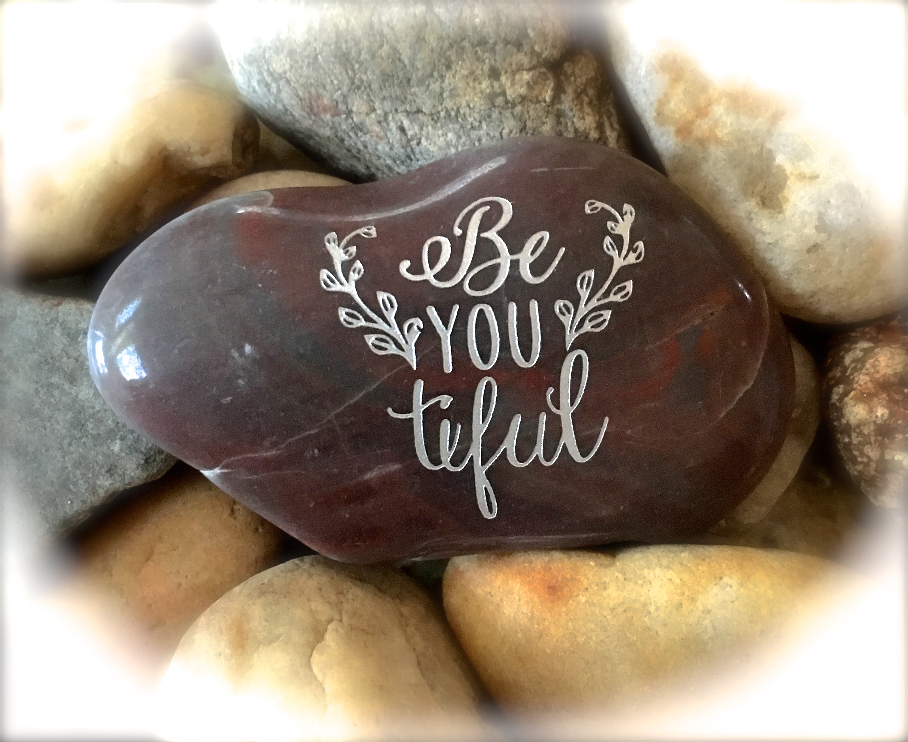 (Beautiful) BeYOUtiful ~ Engraved Inspirational Rock