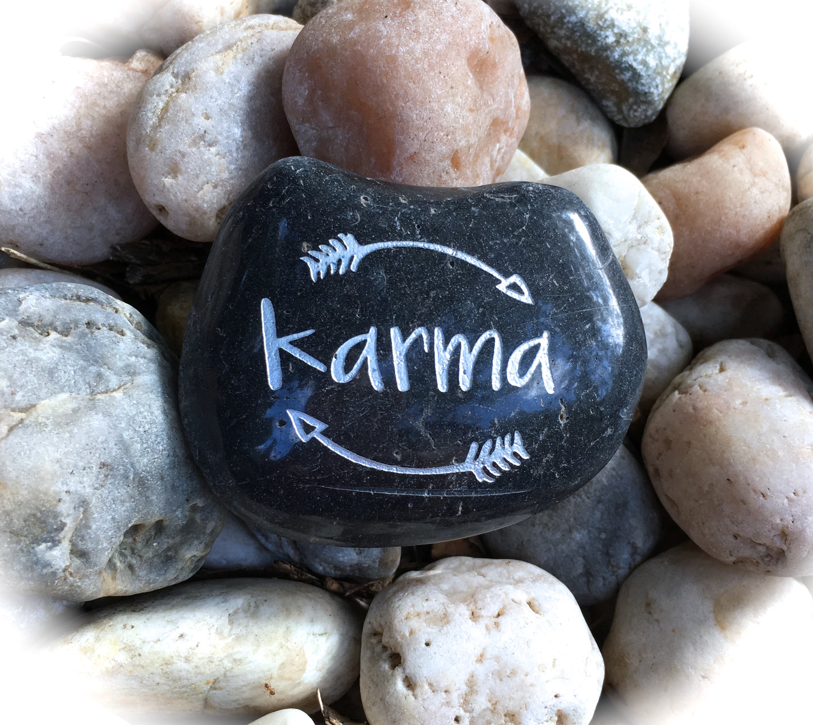 Karma ~ Engraved Inspirational Rock