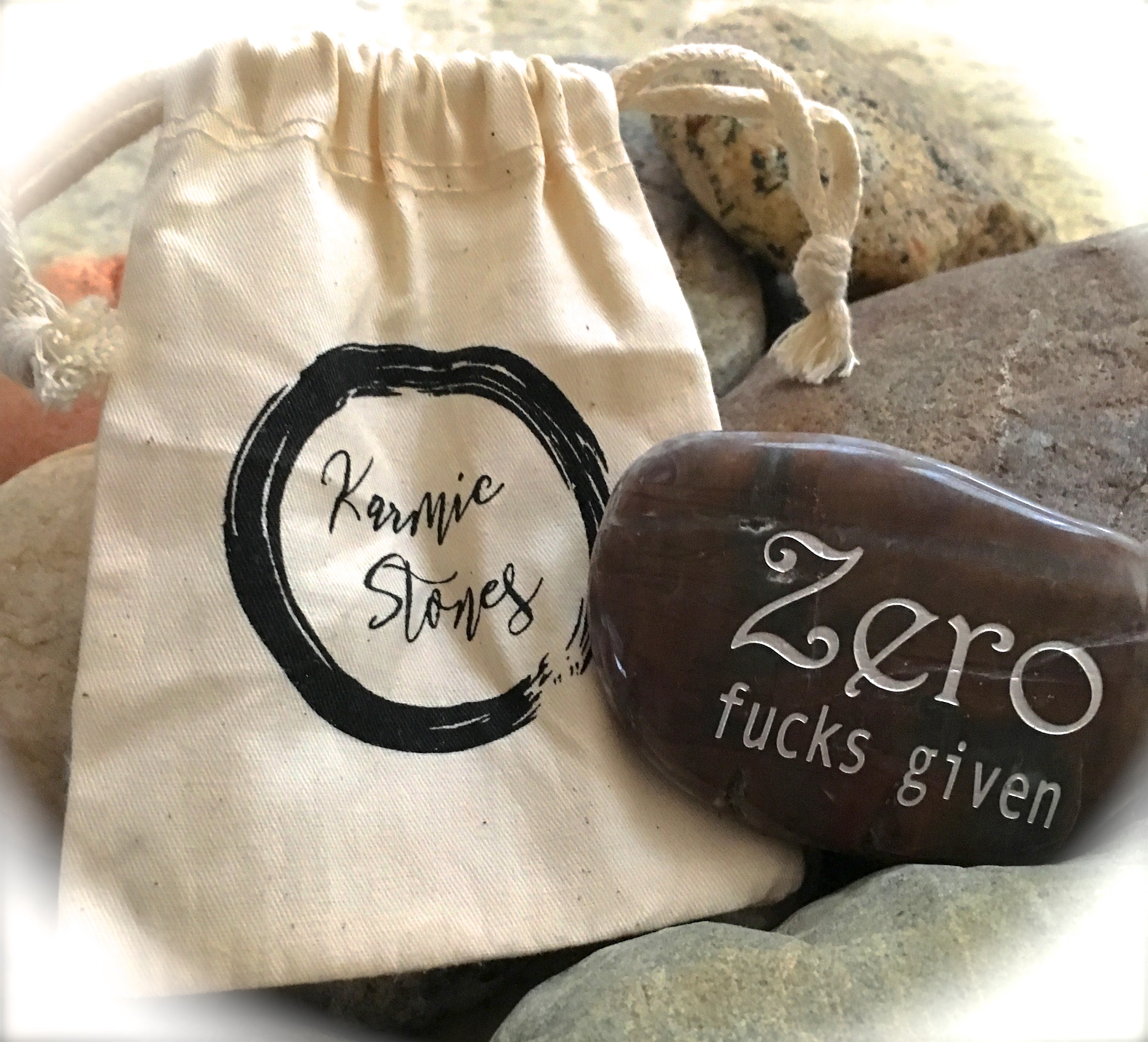 Zero Fucks Given ~ Engraved Inspirational Rock
