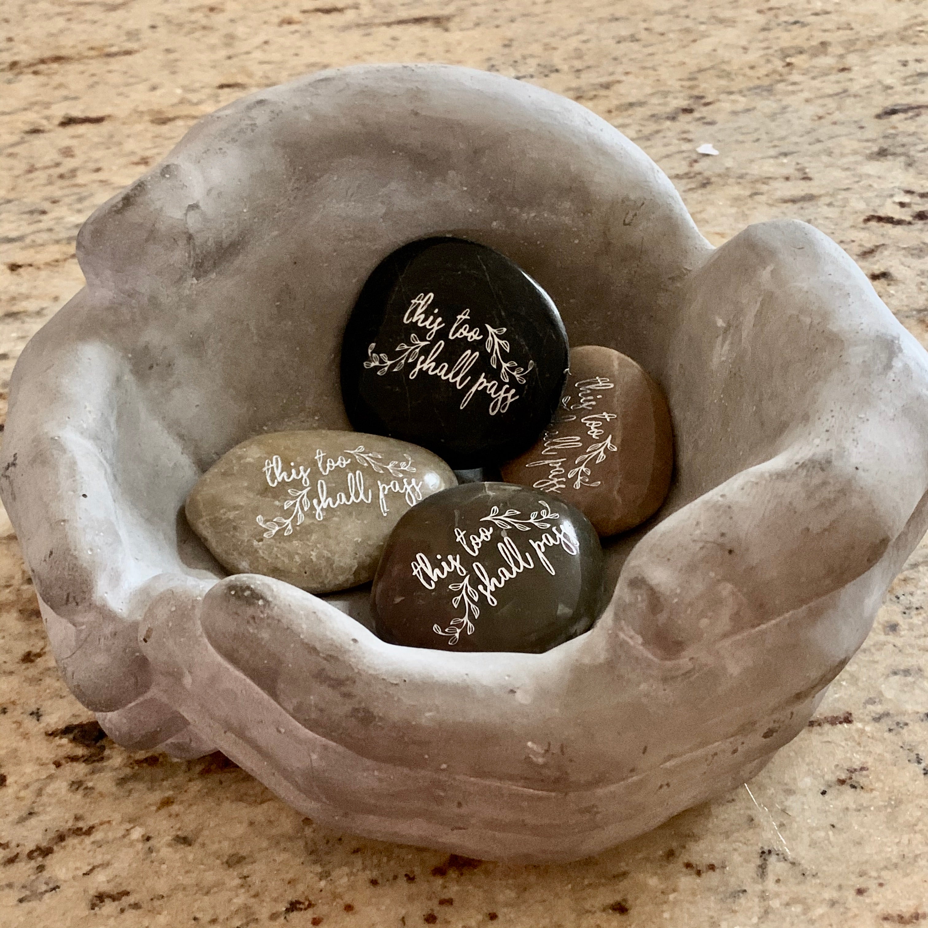 This Too Shall Pass ~ Engraved Inspirational Rock