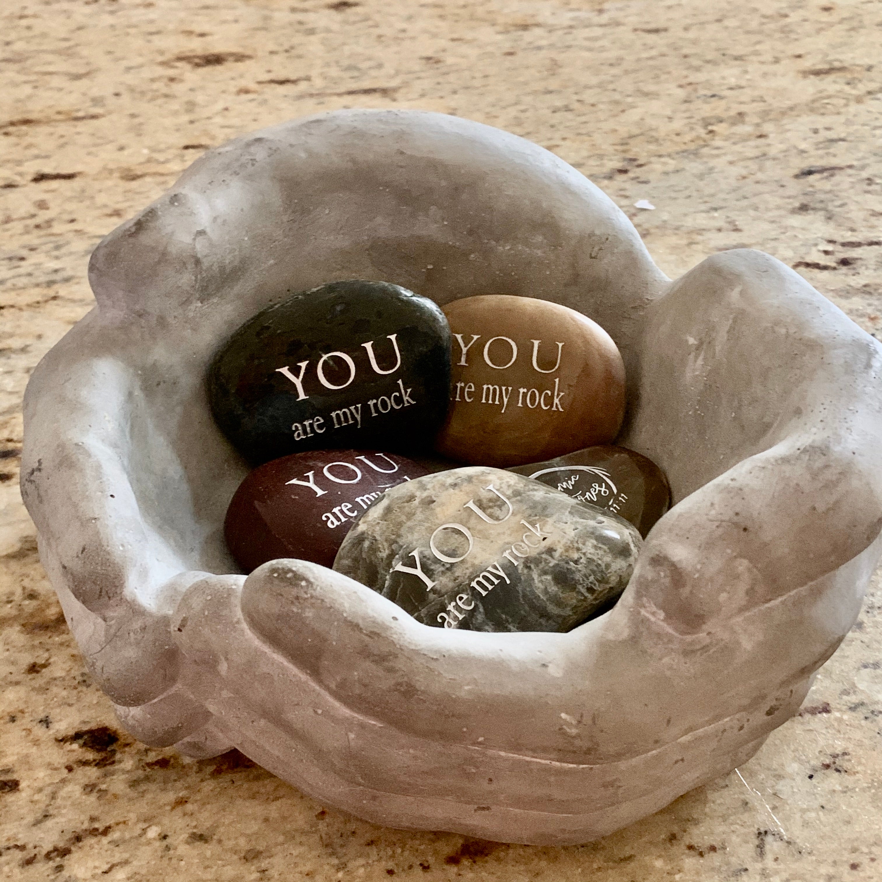 You Are My Rock ~ Engraved Inspirational Rock