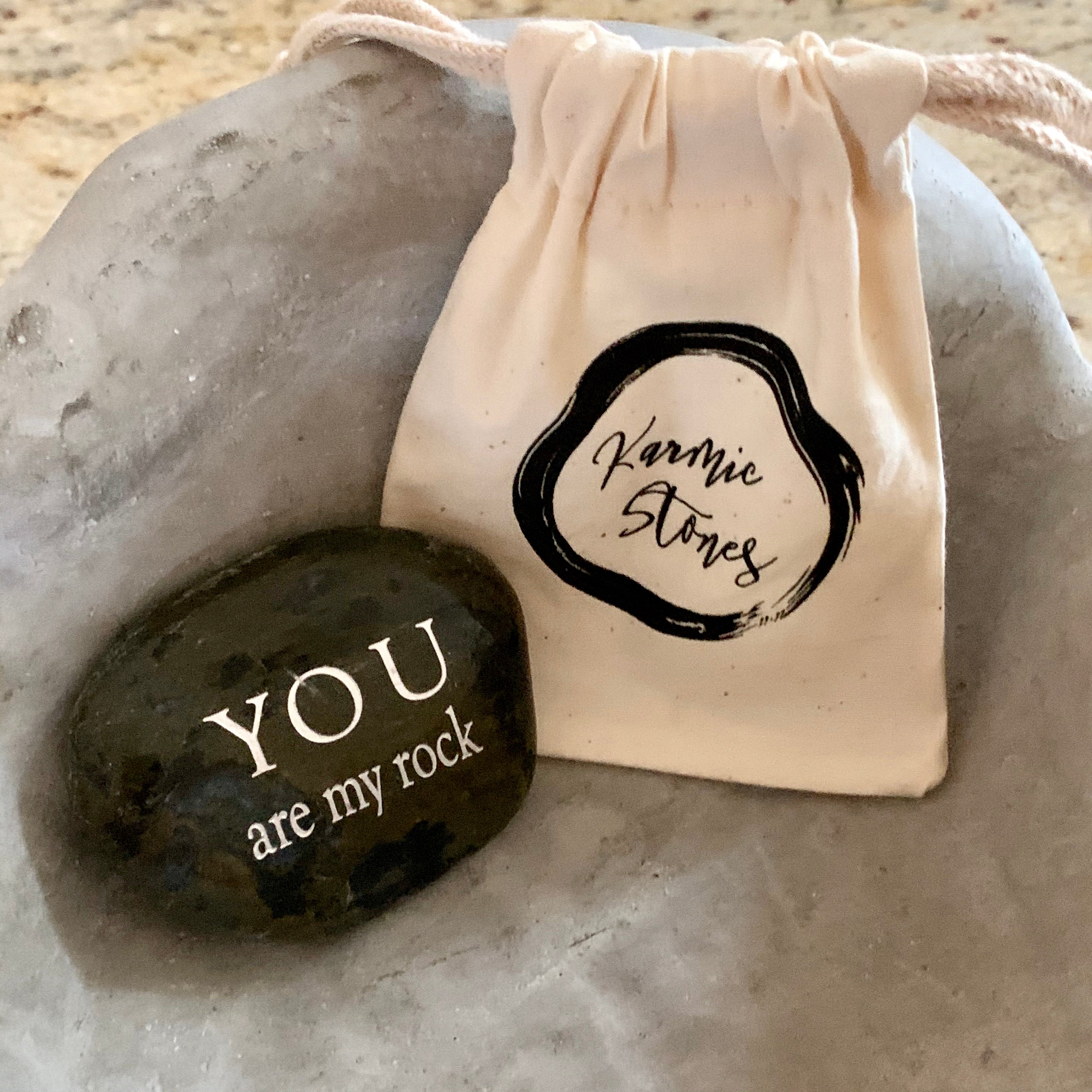 You Are My Rock ~ Engraved Inspirational Rock