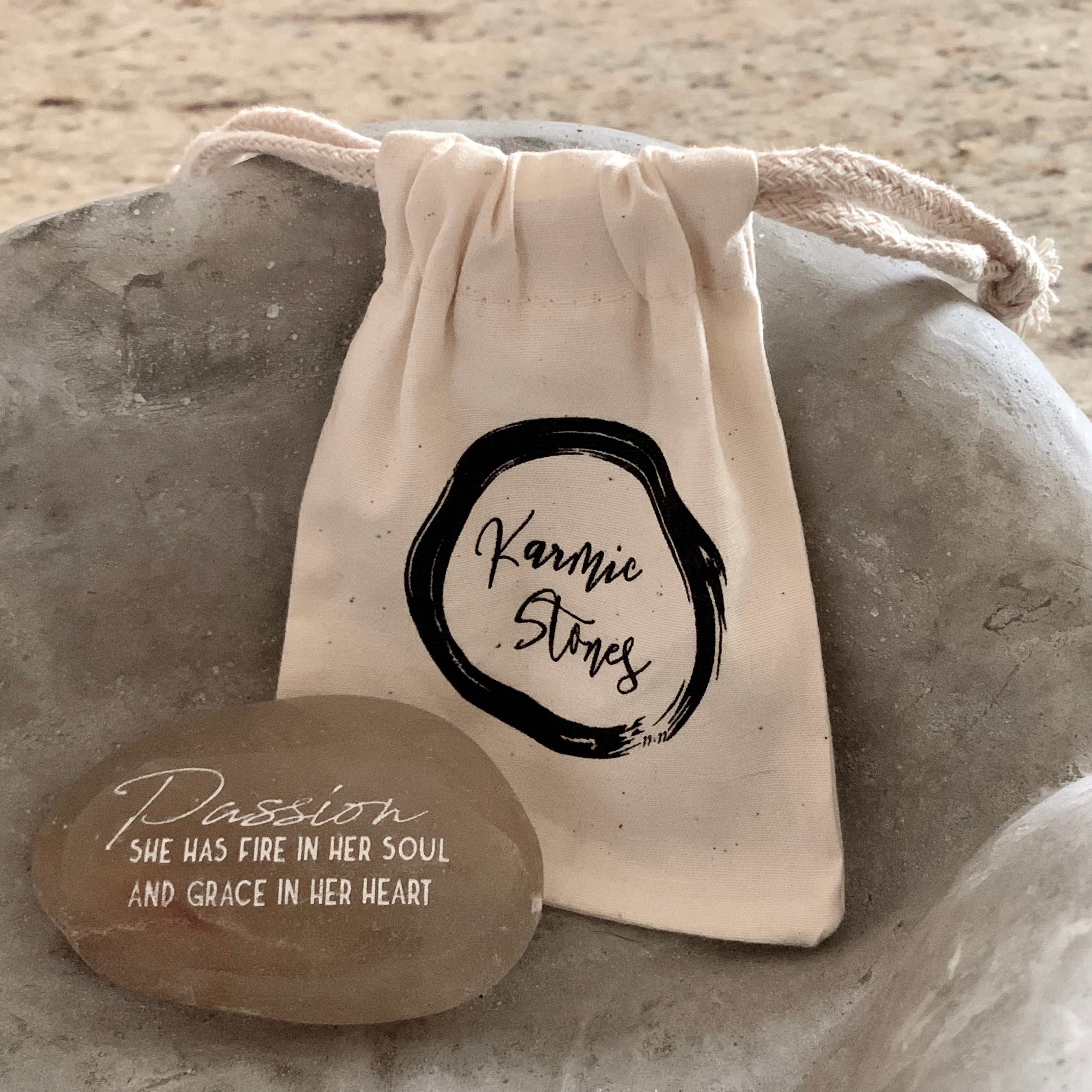 Passion, She Has Fire In Her Heart And Grace In Her Soul ~ Engraved Inspirational Rock