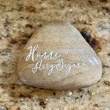 Home Is Where Your Story Begins ~ Engraved Inspirational Rock
