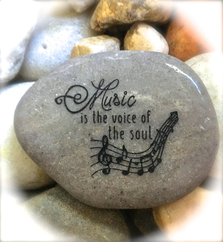 Music Is The Voice Of The Soul ~ Engraved Inspirational Rock