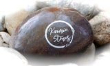 Do No Harm But Take No Shit ~ Engraved Rock karmic stones