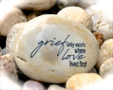 Condolence, Sympathy Quotes Engraved Rocks 