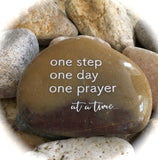 One Step One Day One Prayer At A Time ~ Engraved Inspirational Rock
