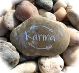 Karma ~ Engraved Inspirational Rock
