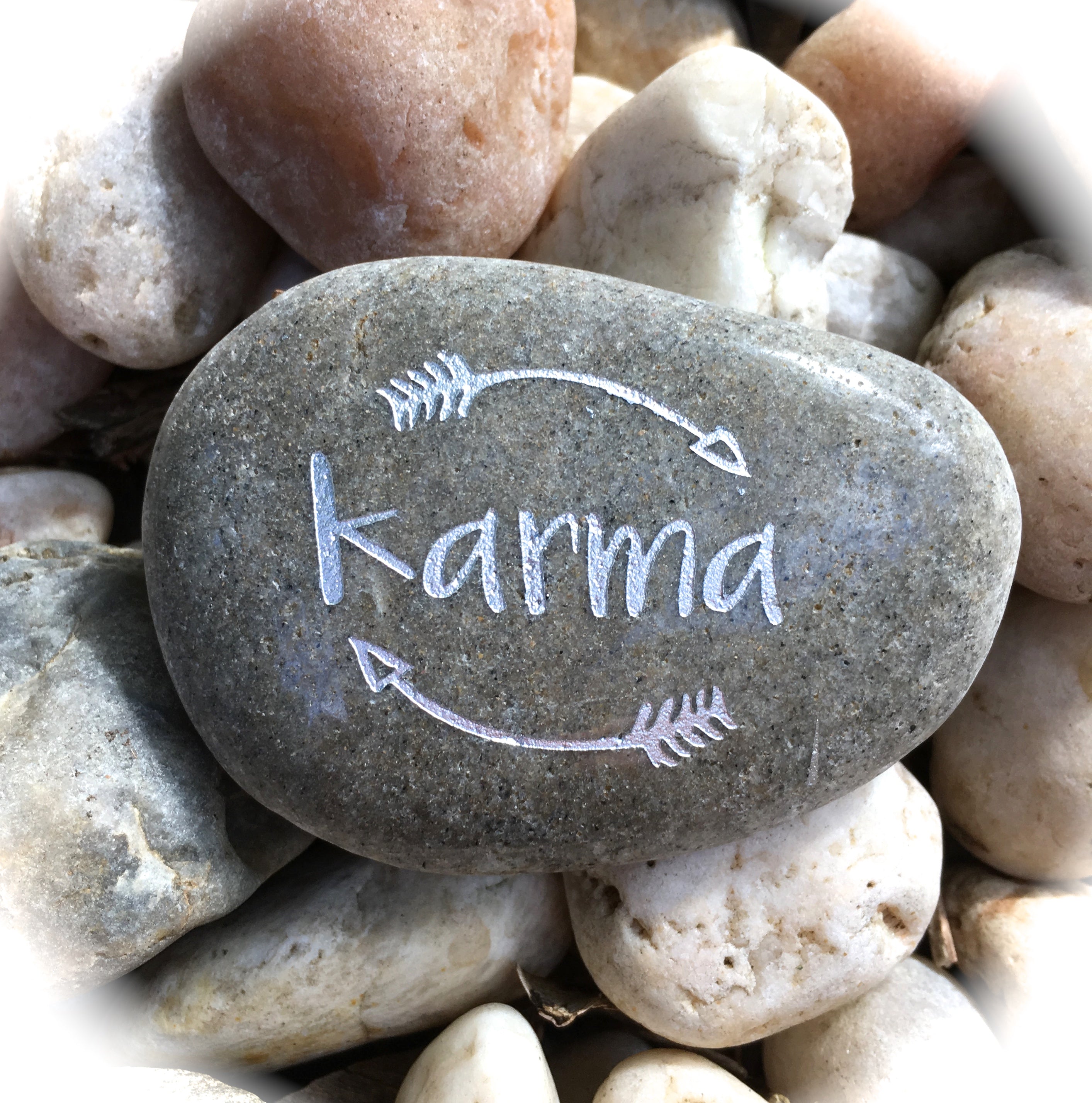 Karma ~ Engraved Inspirational Rock