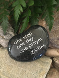 One Step One Day One Prayer At A Time ~ Engraved Inspirational Rock